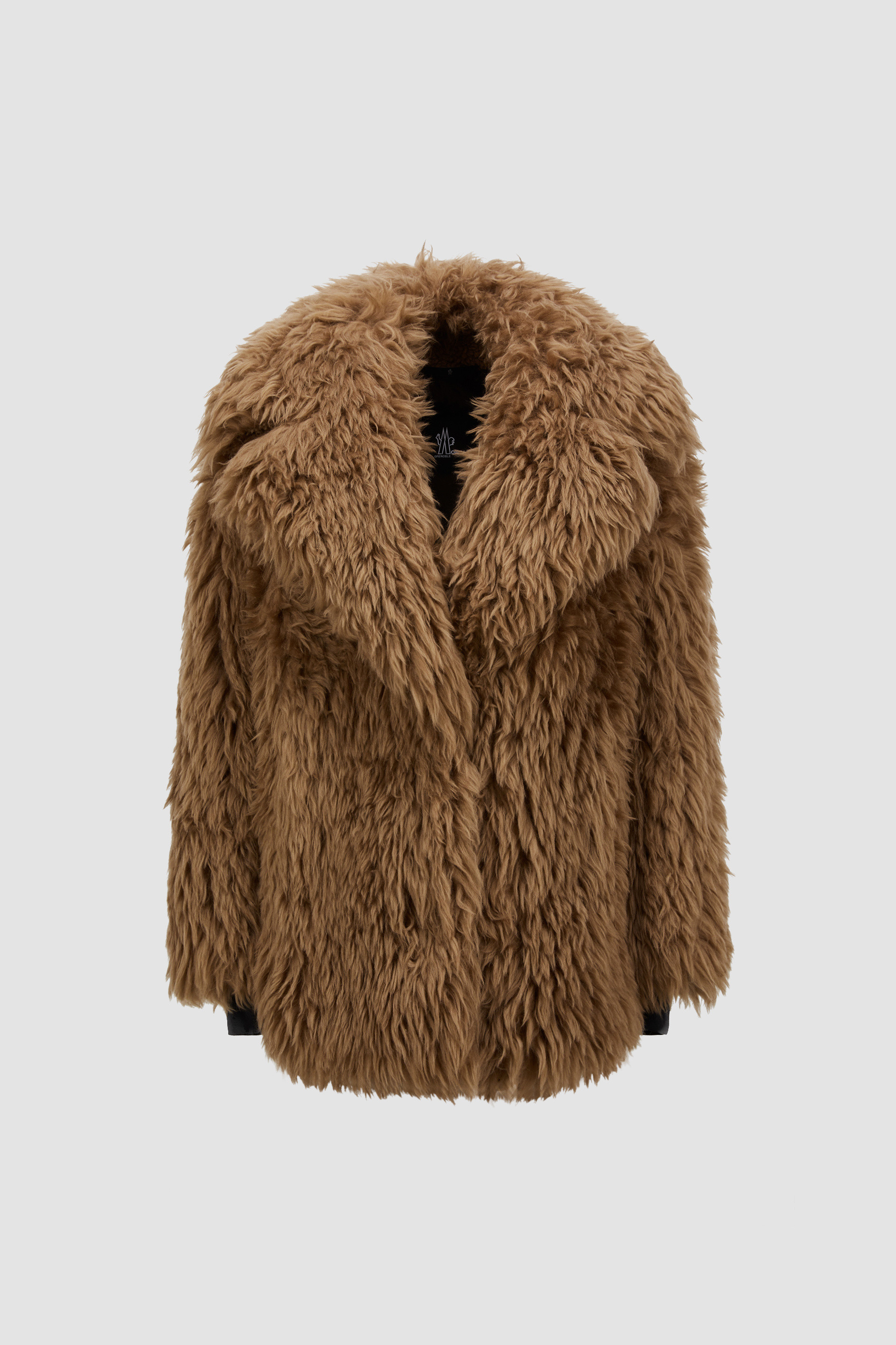Brown Malenco Padded Wool Coat - Short Down Jackets for