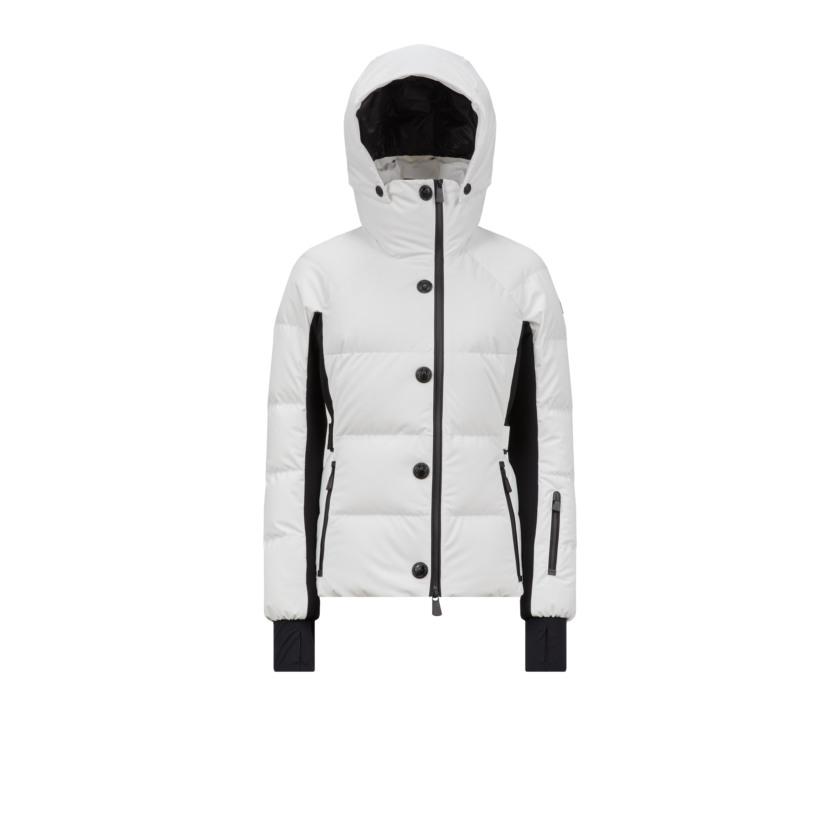 Shop Moncler Guyane Short Down Jacket White