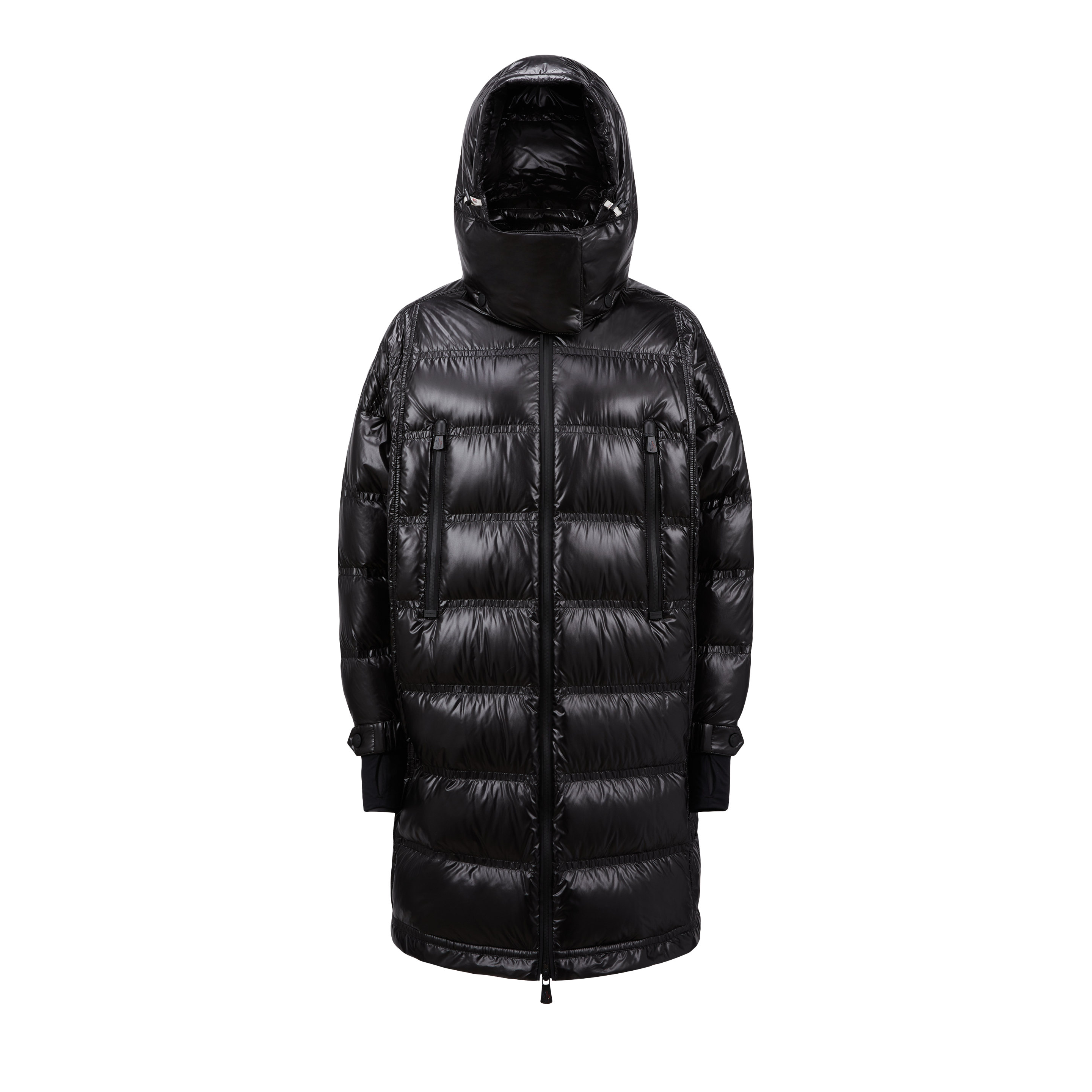 Shop Moncler Doudoune Longue Rochelairs In Black