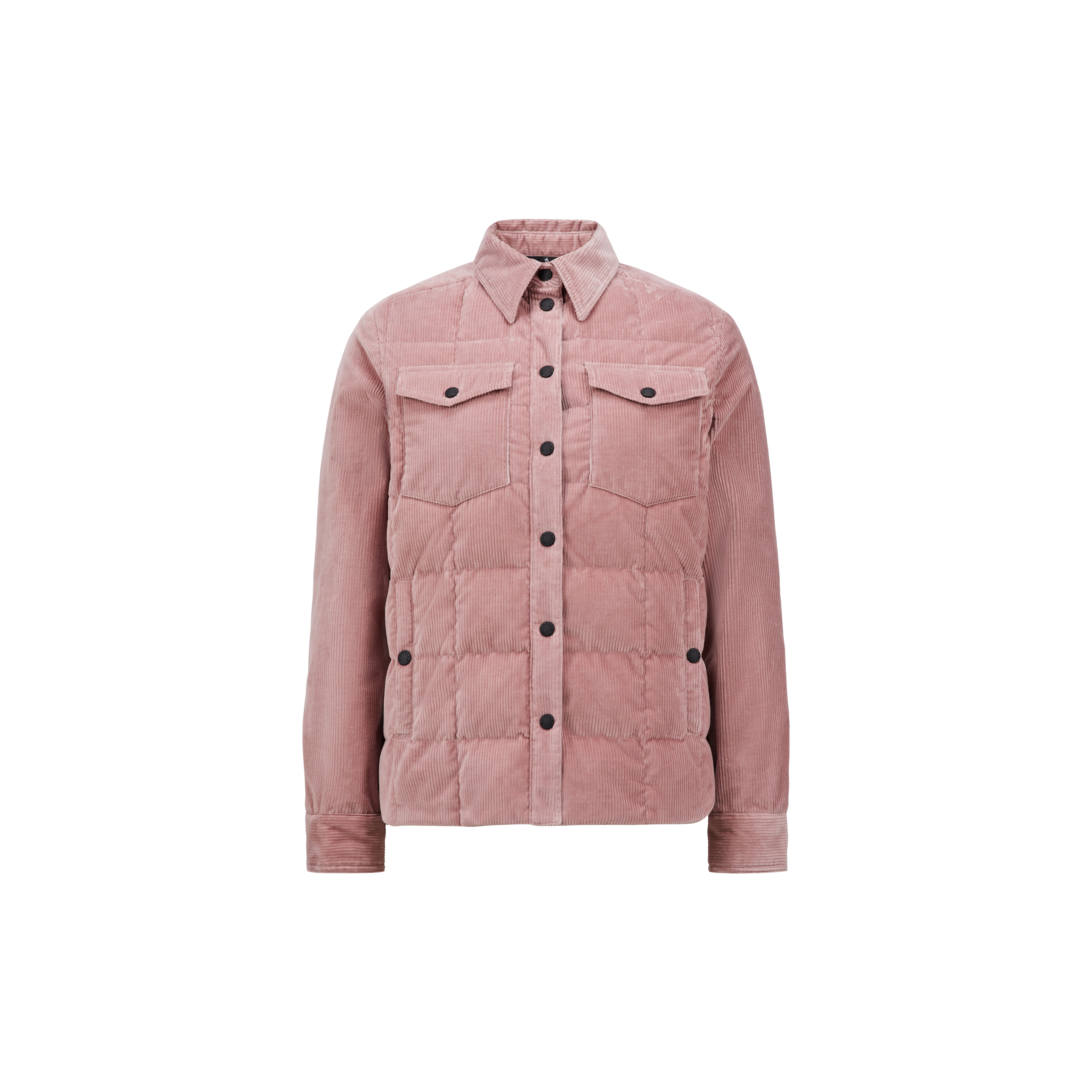 Moncler Paulet Corduroy Down Shirt Jacket Pink In Pink