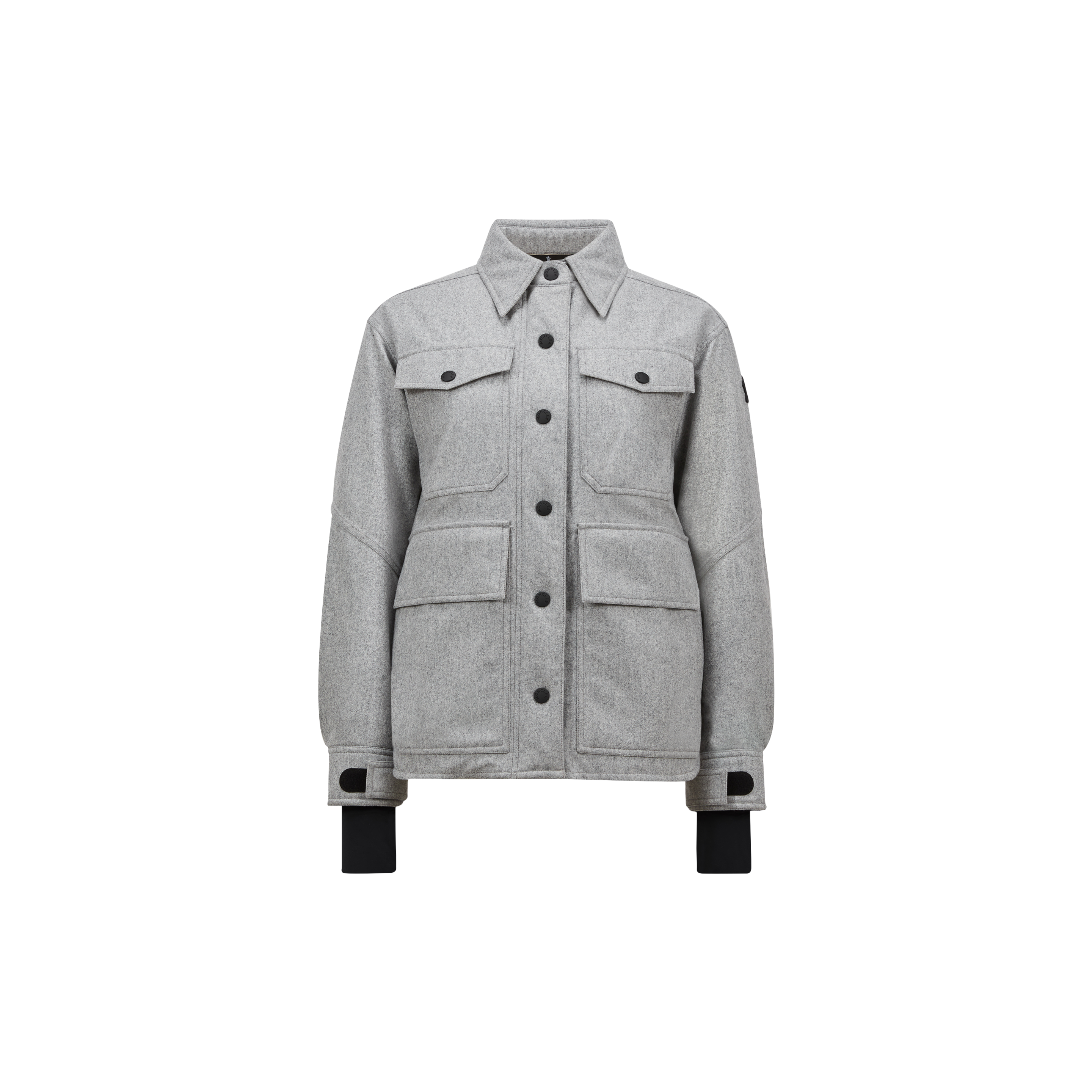 Moncler Veste Chemise À Capuche Huez In Gris