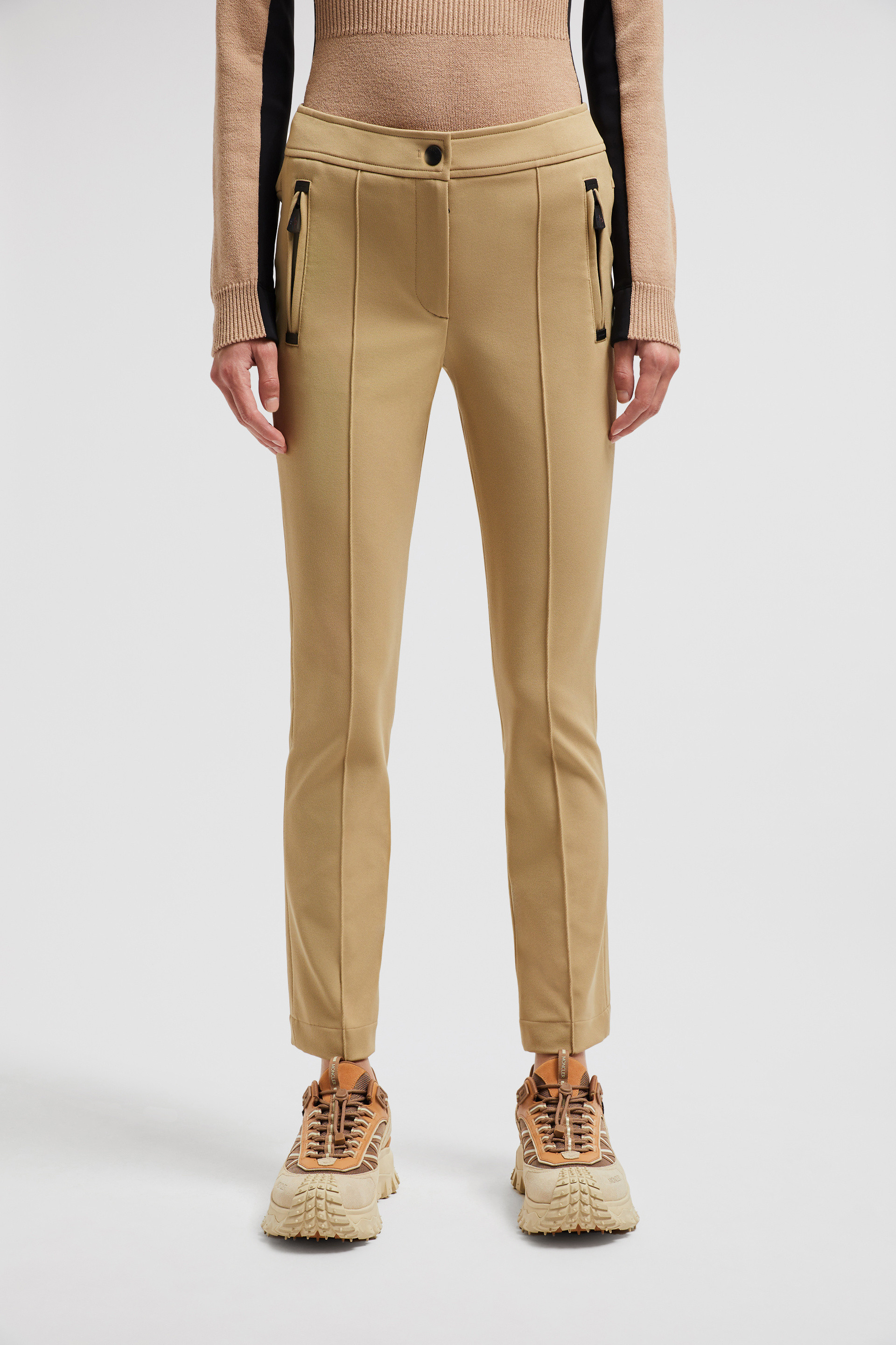 Beige Twill Pants - Pants & Shorts for Women | Moncler US