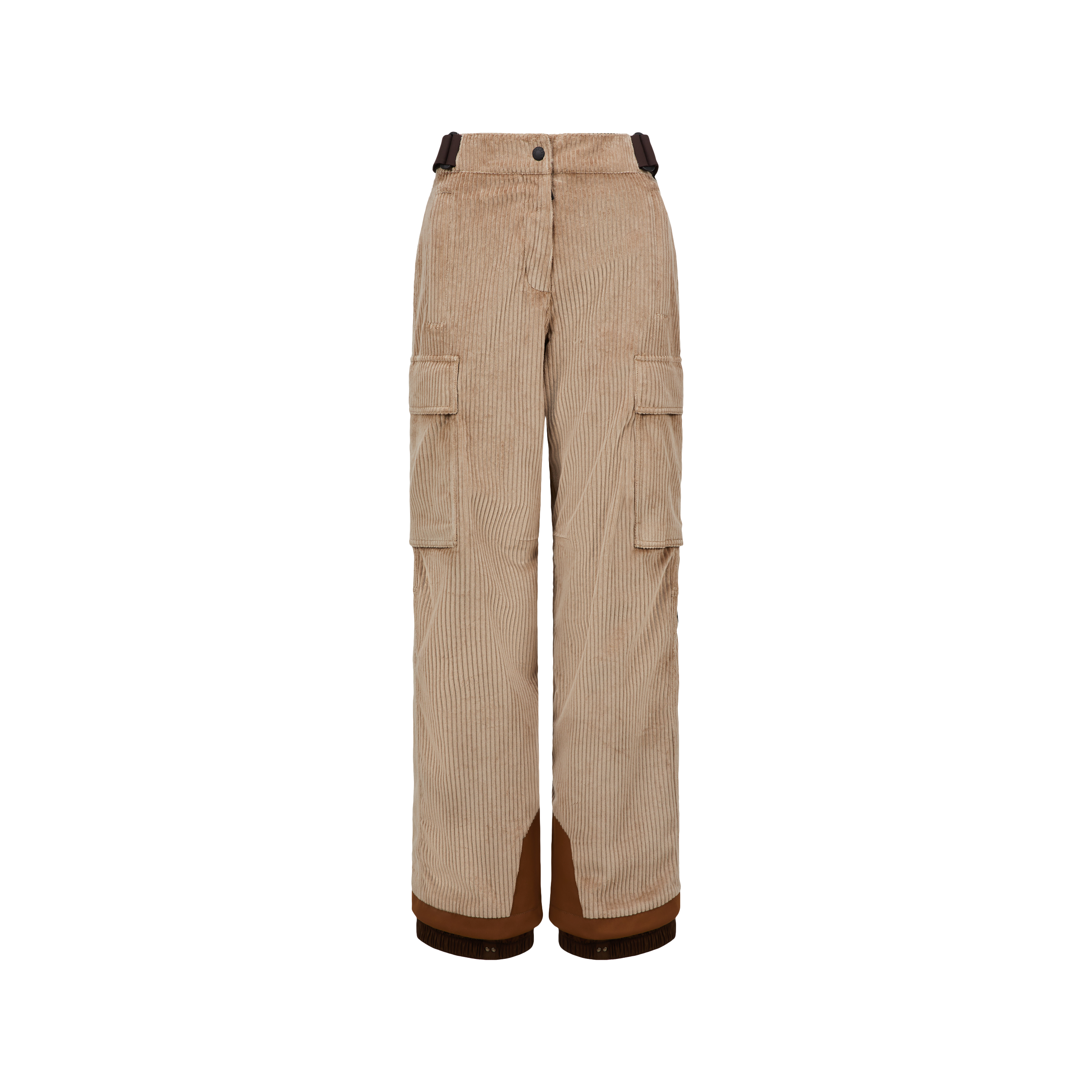 Shop Moncler Pantalon De Ski Matelassé In Beige