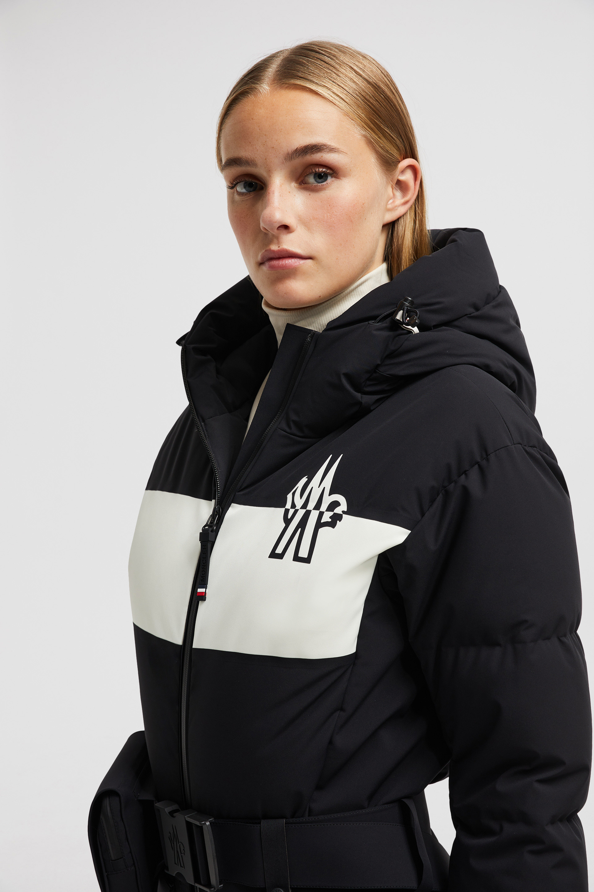 Black & White Down-Filled Ski Suit - Trousers & Shorts for