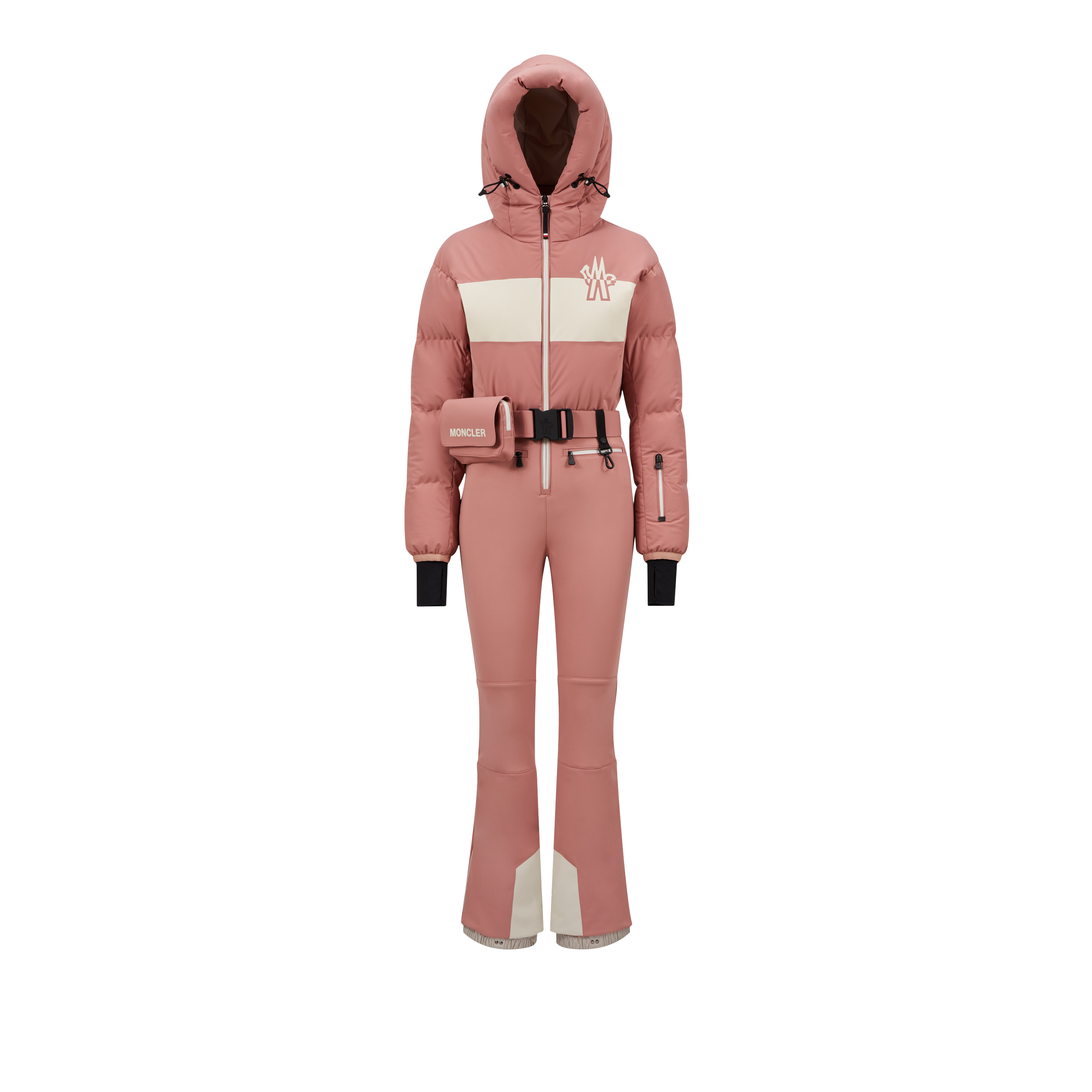 Moncler Combinaison De Ski En Duvet In Pink