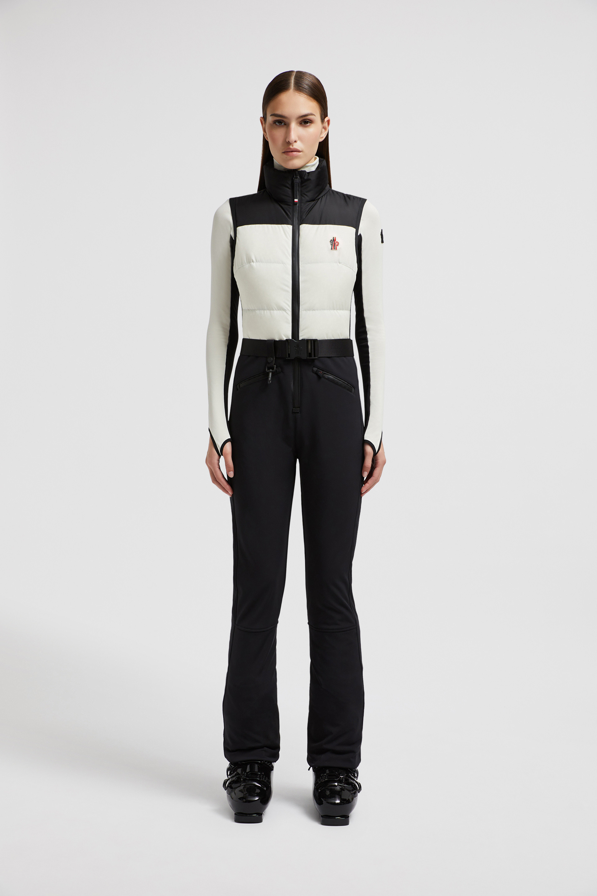 Black & White Down-Filled Ski Suit - Trousers & Shorts for Women | Moncler  NL