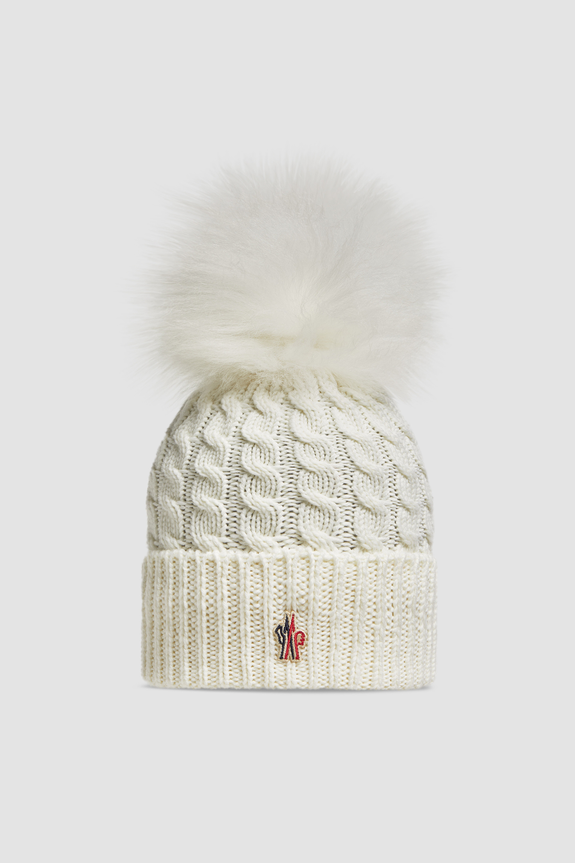 Moncler Fox Fur Pom Pom Wool Beanie store Hats For Men