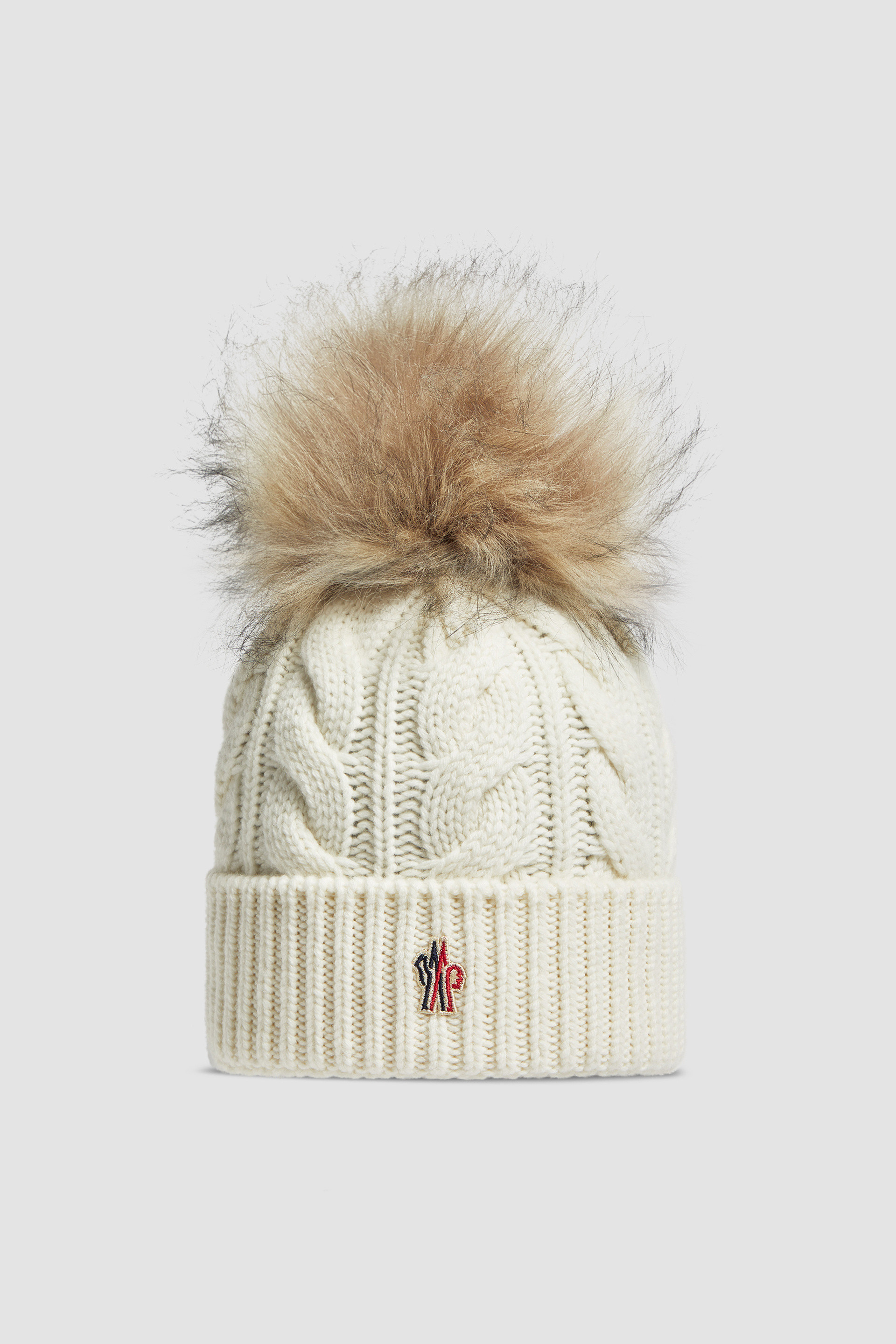 Moncler white beanie online