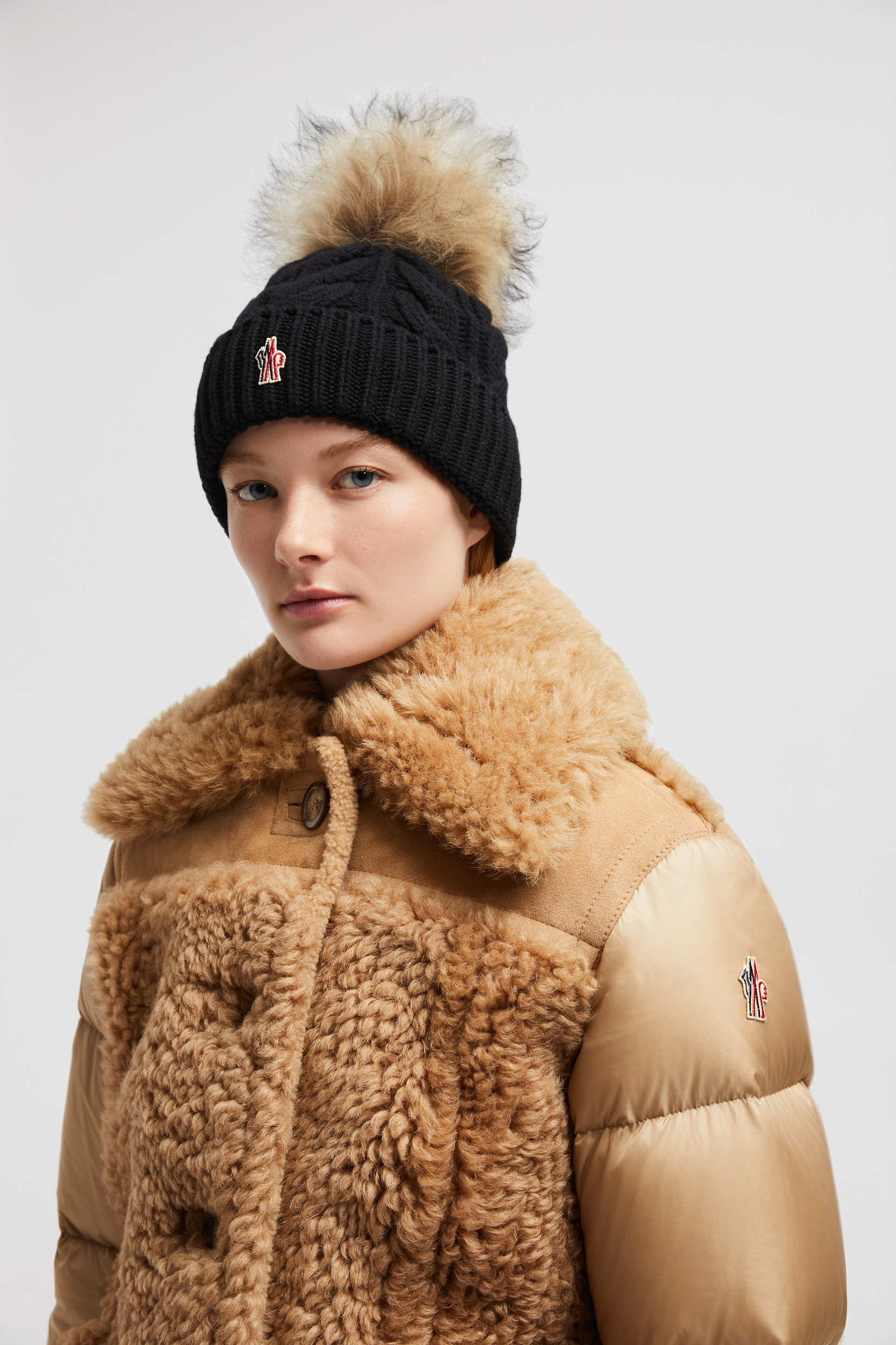 Moncler beanie fur on sale