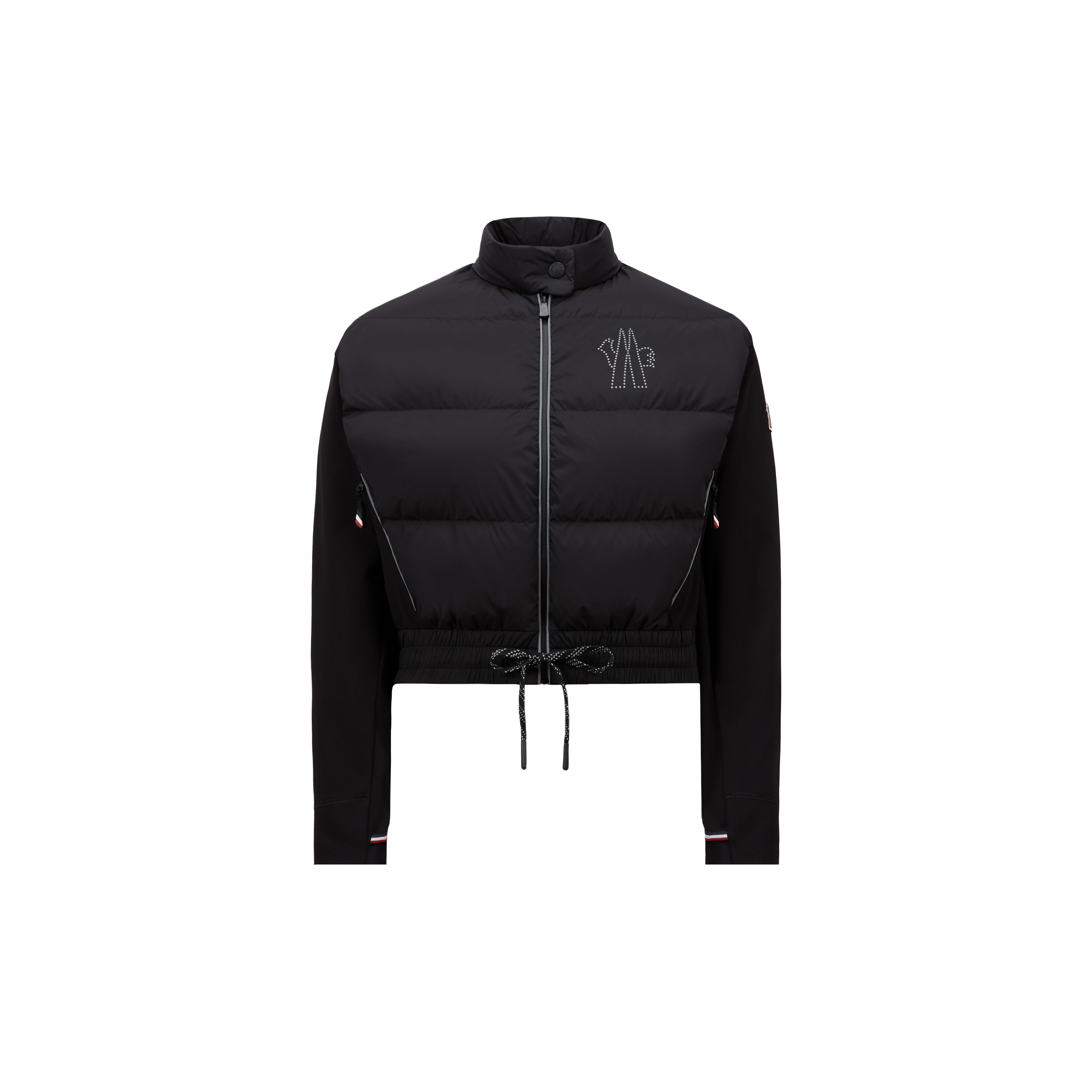 Shop Moncler Sweat Zippé Matelassé In Black