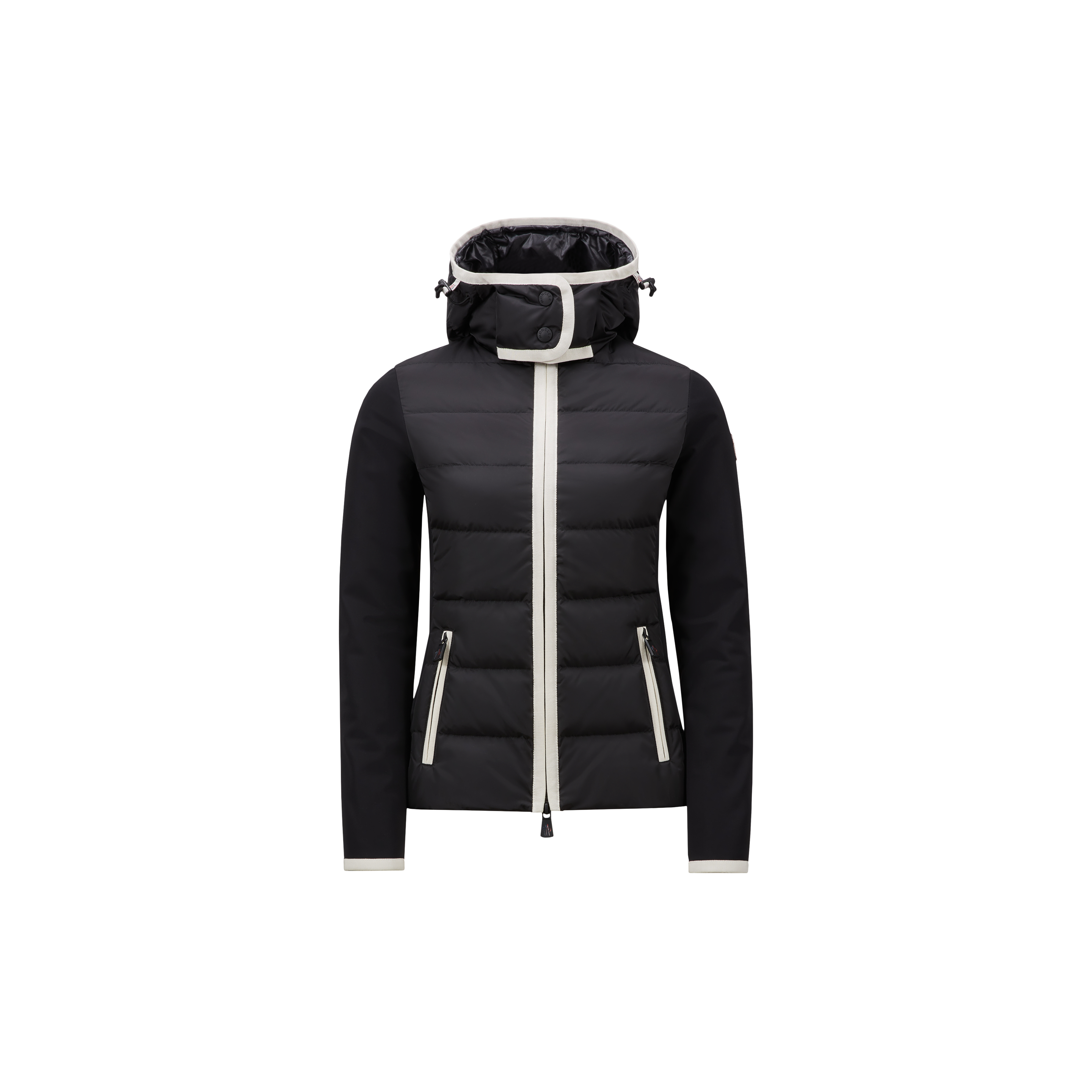 MONCLER GRENOBLE Padded Zip-Up Hoodie, Women, Black, Size: XS