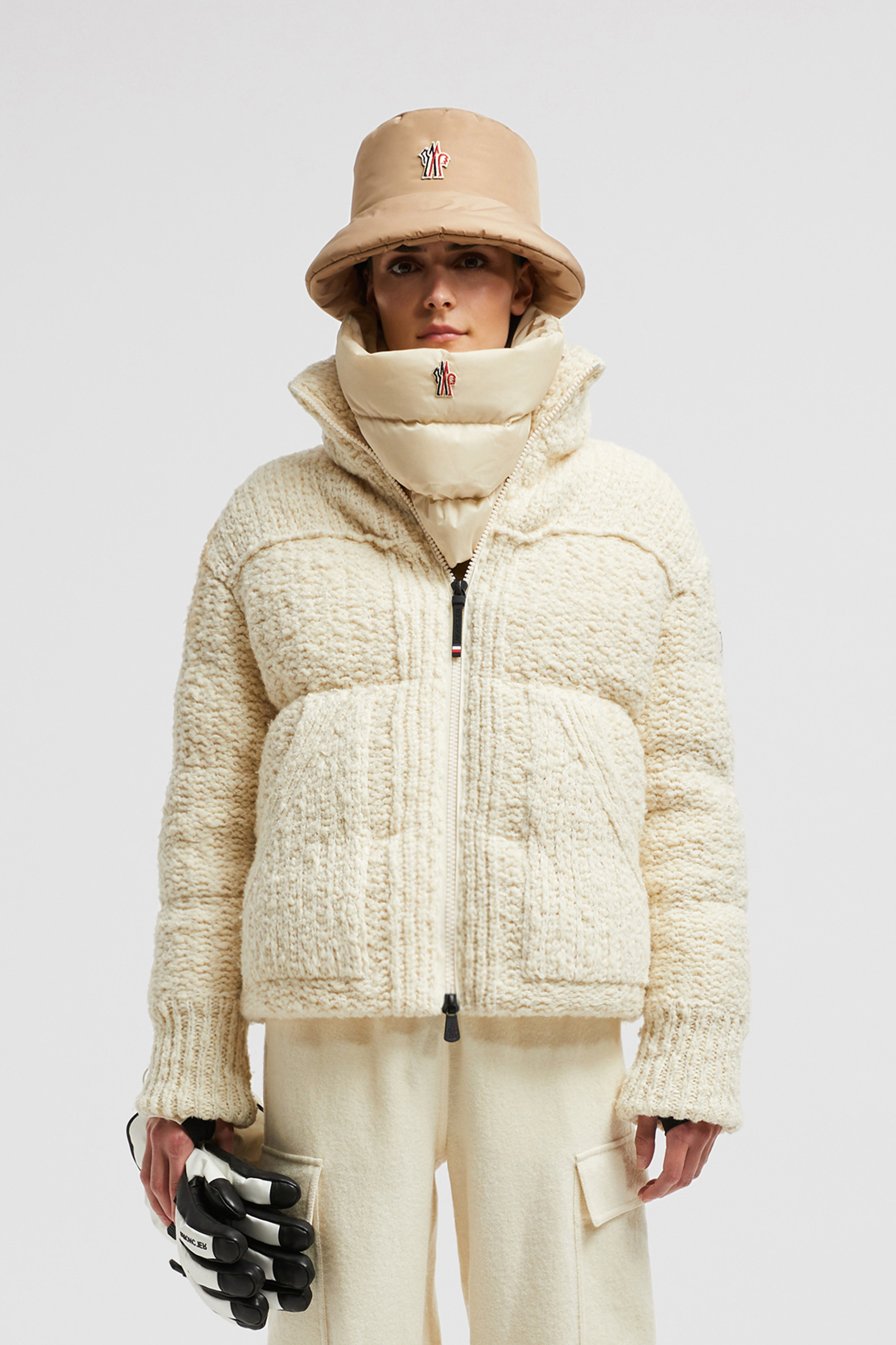 正規店買付★MONCLER SERFAUS WOOL ショートダウン White Ivory Serfaus Wool Short Down Jacket - Short Down