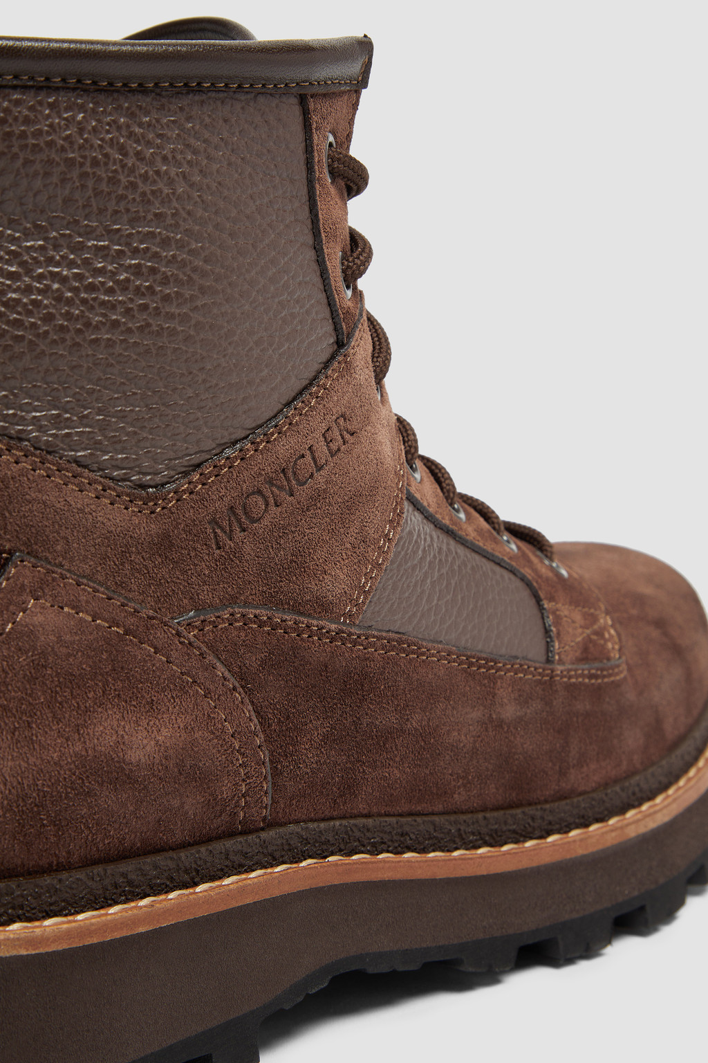 Bottes en daim et cuir Peka Camp Marron - Boots Homme | Moncler FR