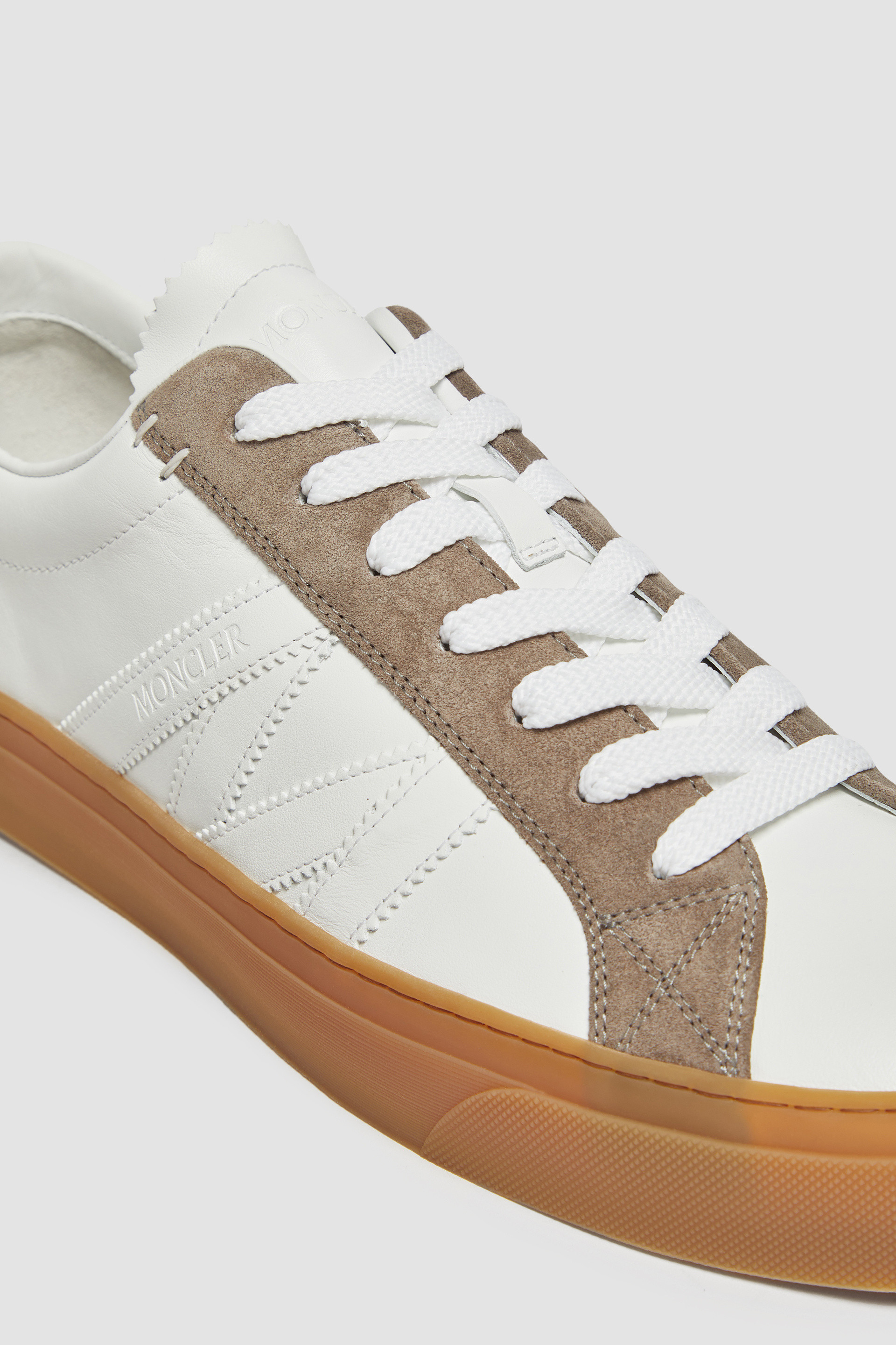 Optical White Monaco M Leather & Suede Sneakers - Sneakers