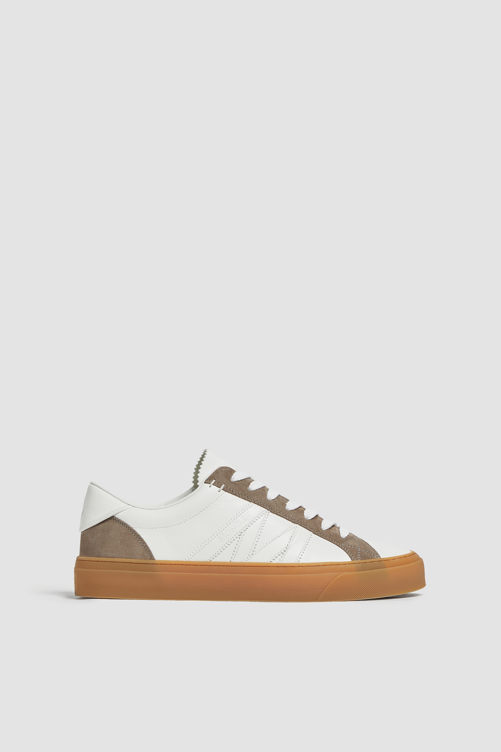 スニーカー MONCLER Men Sneakers K1 09A 4M001 50 M2058 WHITE Moncler Unisex Low Top Sneakers Leather White Black Grey US