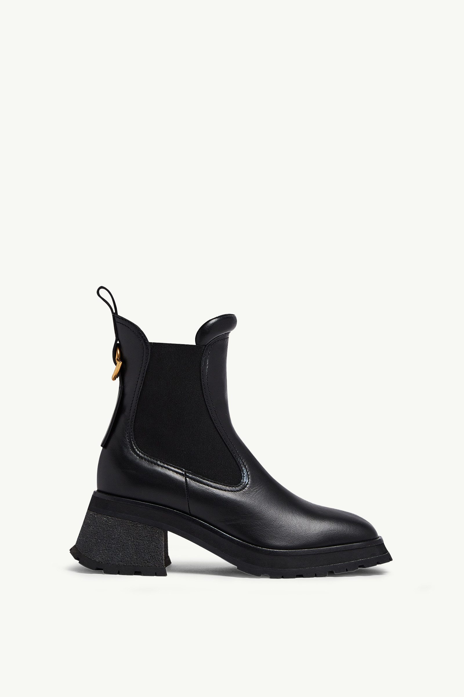 【関税込み】Moncler ブラック Gigi レザー チェルシーブーツ MONCLER Gigi leather ankle boots | NET-A-PORTER