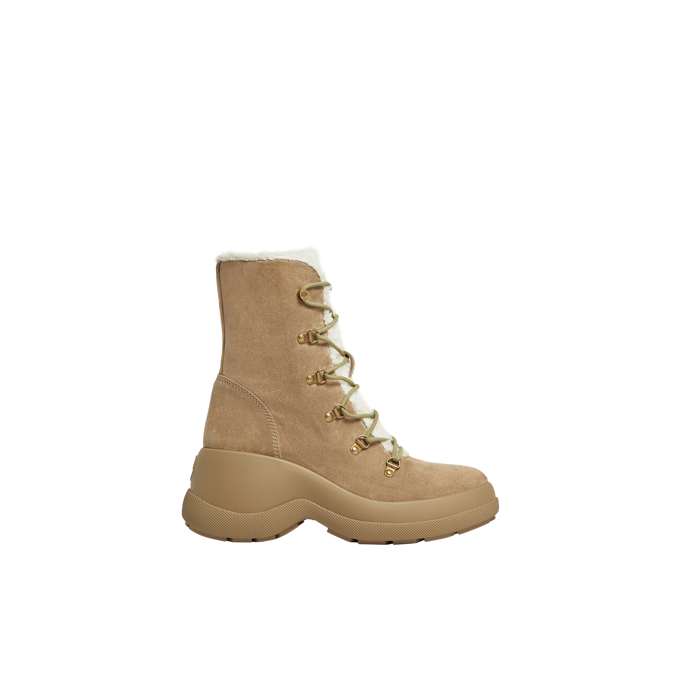 Shop Moncler Collection Bottes Lacées Resile Trek In Beige