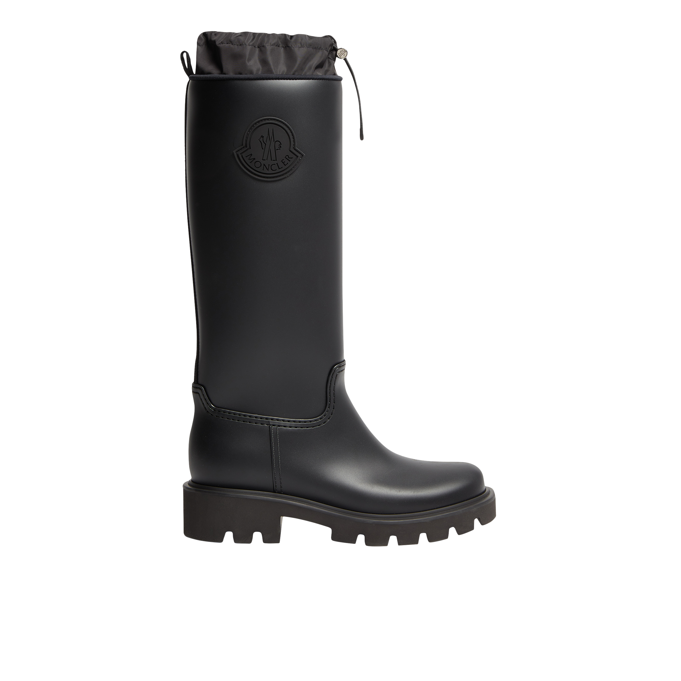 Moncler Kickstream High Rain Boots, Women, Black, Size: 41 In Black