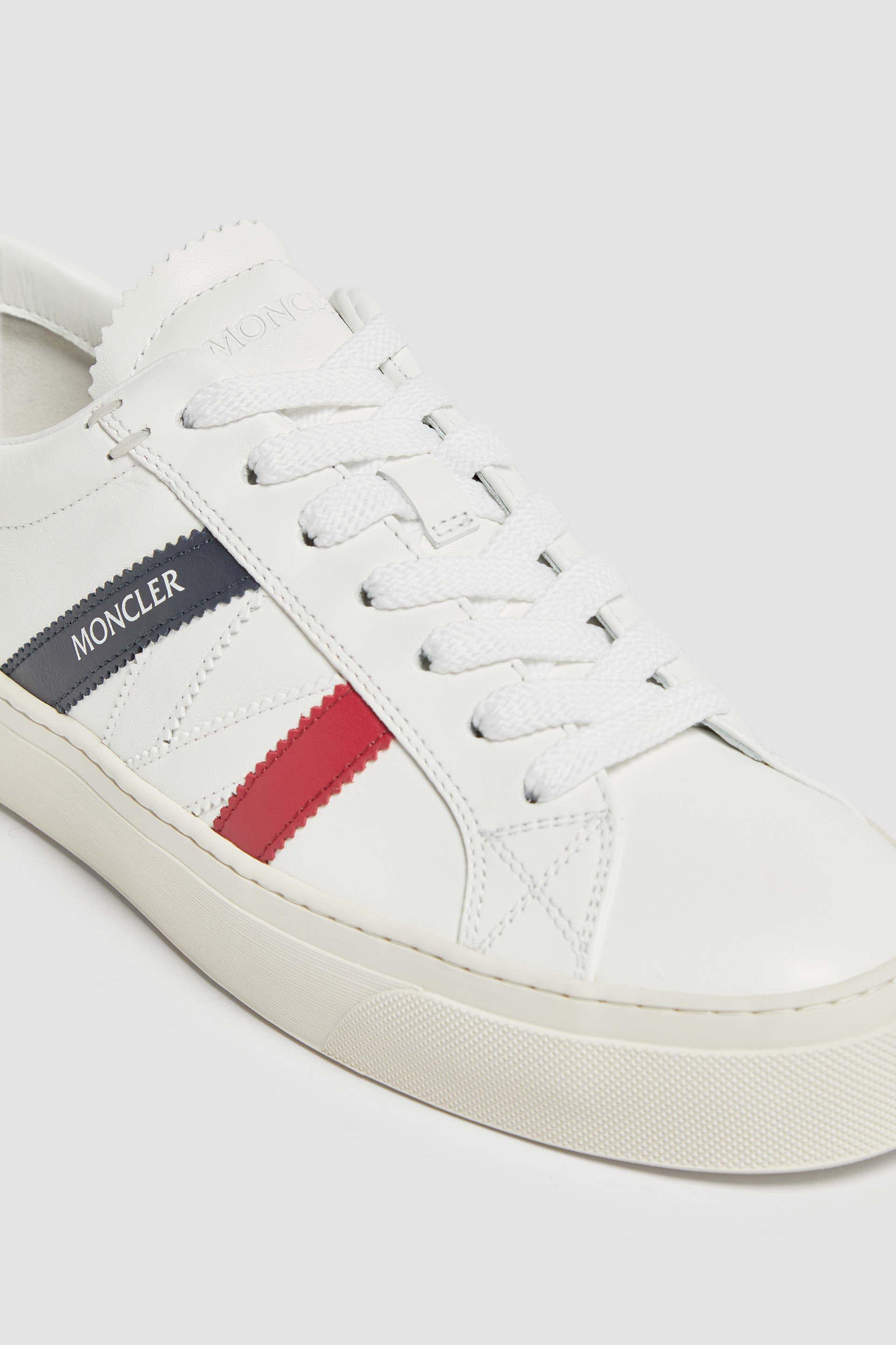 Optical White Monaco M Leather Sneakers Sneakers for Women Moncler SG