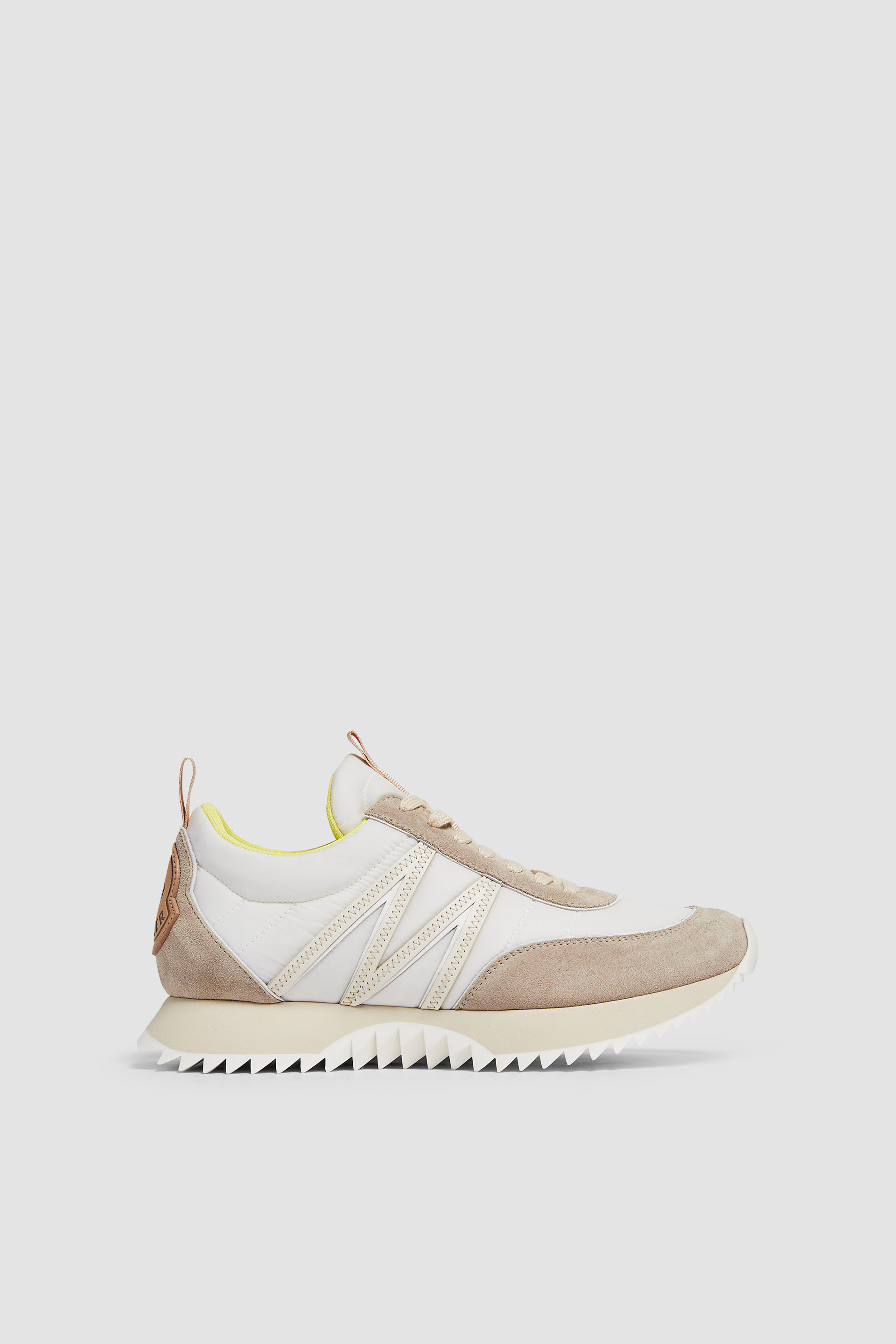 Beige & White Pacey Nylon & Suede Sneakers - Sneakers for