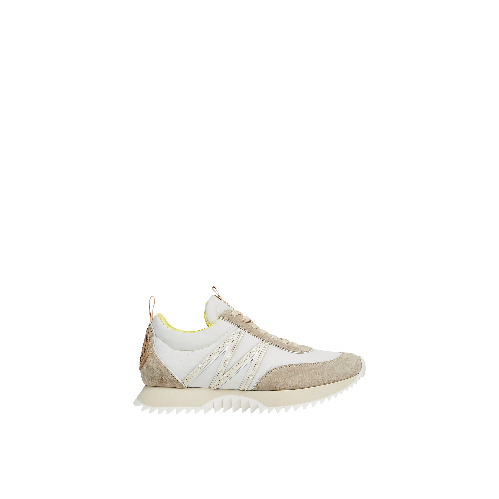 Moncler Pacey Sneakers Leather M-shaped Detail In Multi