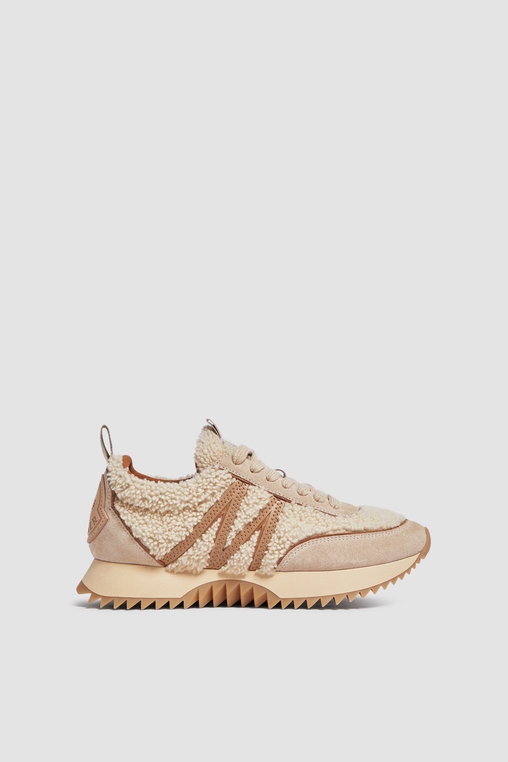 Beige Pacey Shearling Sneakers - Sneakers for Women | Moncler US