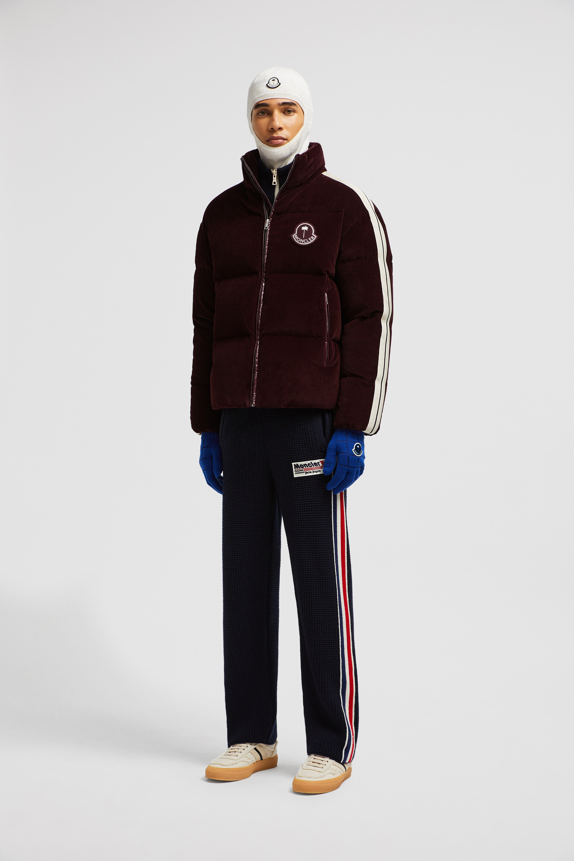 Moncler Grenoble Caleu Corduroy Puffer Jacket with Shearling