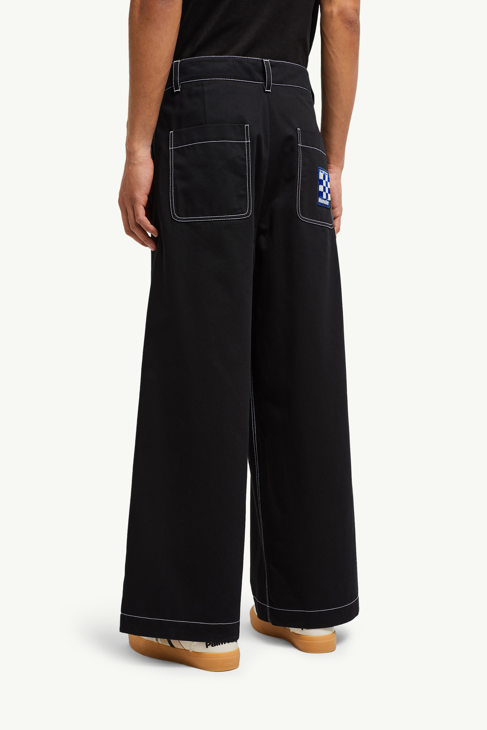 関税込 Moncler x Palm Angels Cotton Trousers Black Moncler x Palm Angels Cotton Trousers - Moncler x Palm