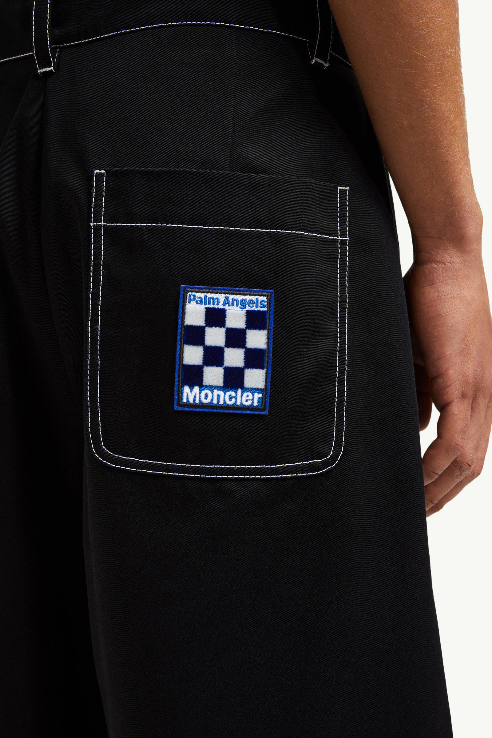 Black Moncler x Palm Angels Cotton Trousers - Moncler x Palm