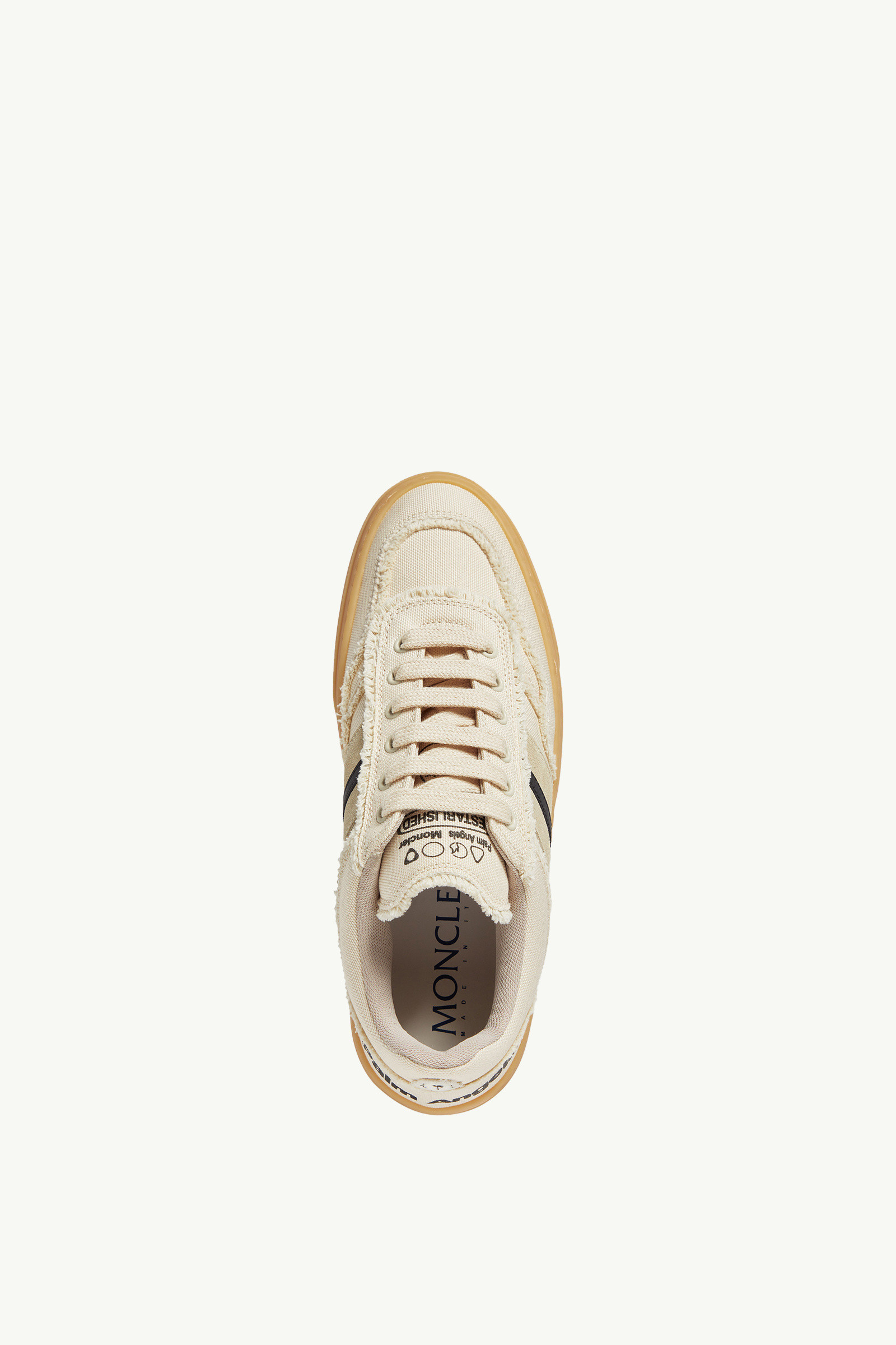 送込*モンクレール×PALM ANGELS*MONACO2ユニセックススニーカー PAXMONCLER_MONACO2 SNEAKERS BEIGE - BLAC in BEIGE - BLACK
