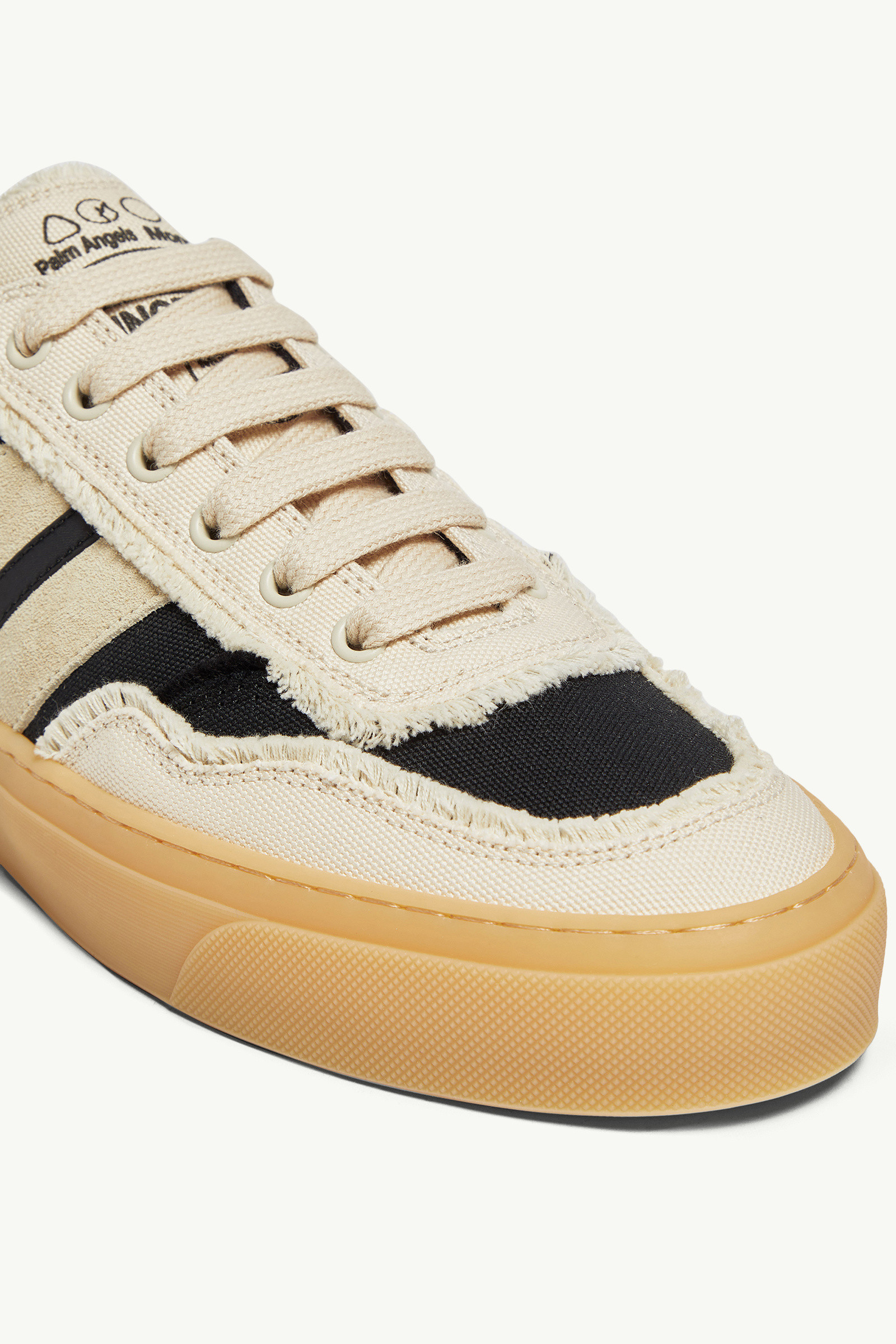 【PALM ANGELS】MONCLER モナコ2 Canvas & Suede トレーナー Black & Ivory White Moncler x Palm Angels Monaco2 Canvas