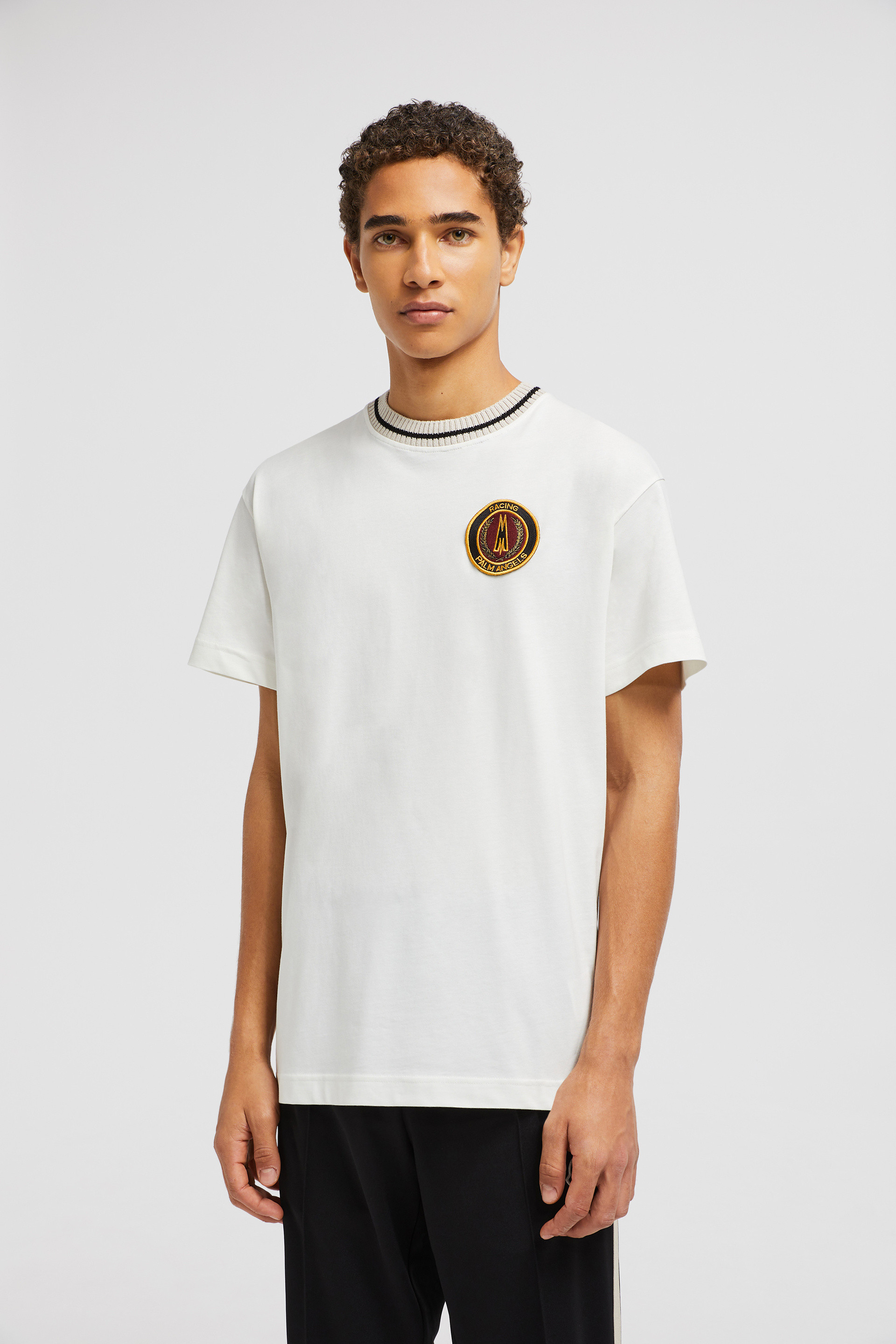 Moncler x palm angels t shirt white on sale