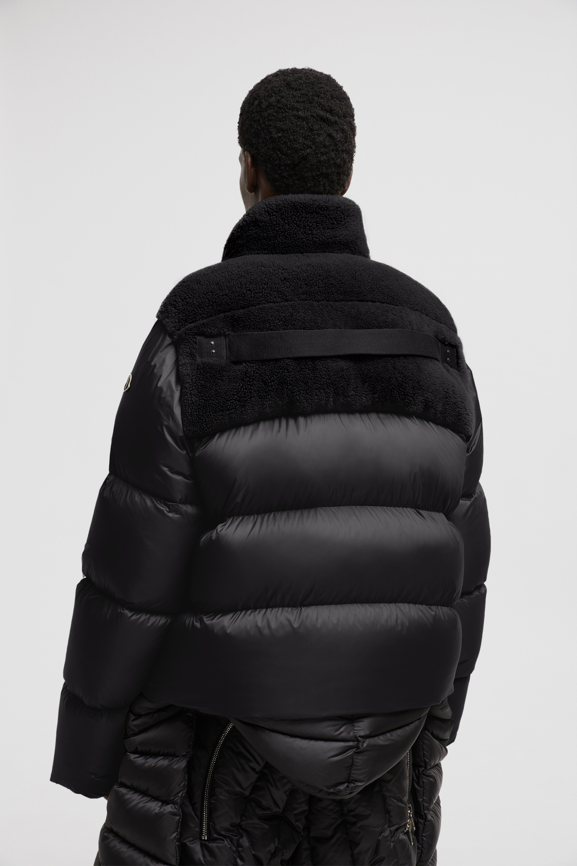 Moncler + Rick Owens Cyclopic Shearling Short Down Jacket Size : 0