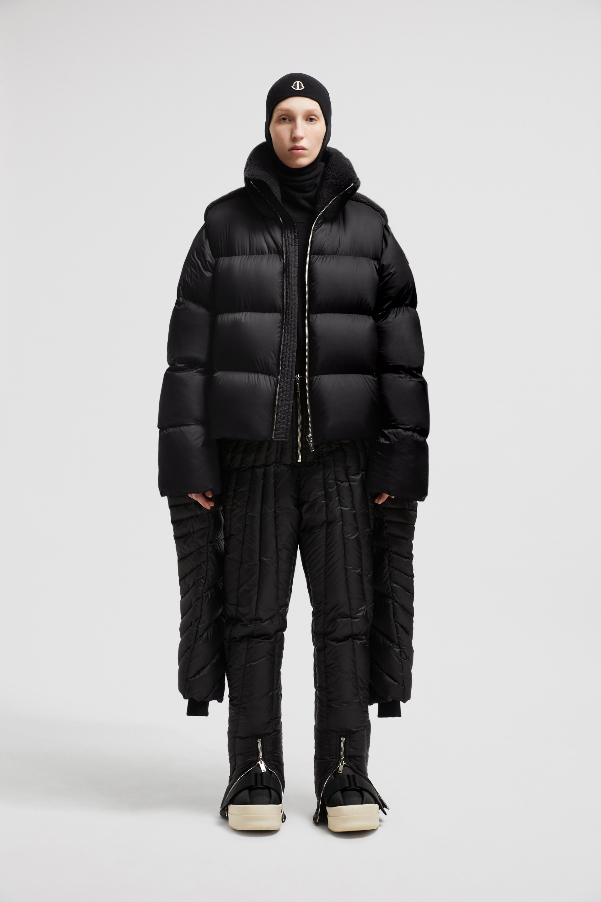 Moncler + Rick Owens Cyclopic Shearling Short Down Jacket Size : 00