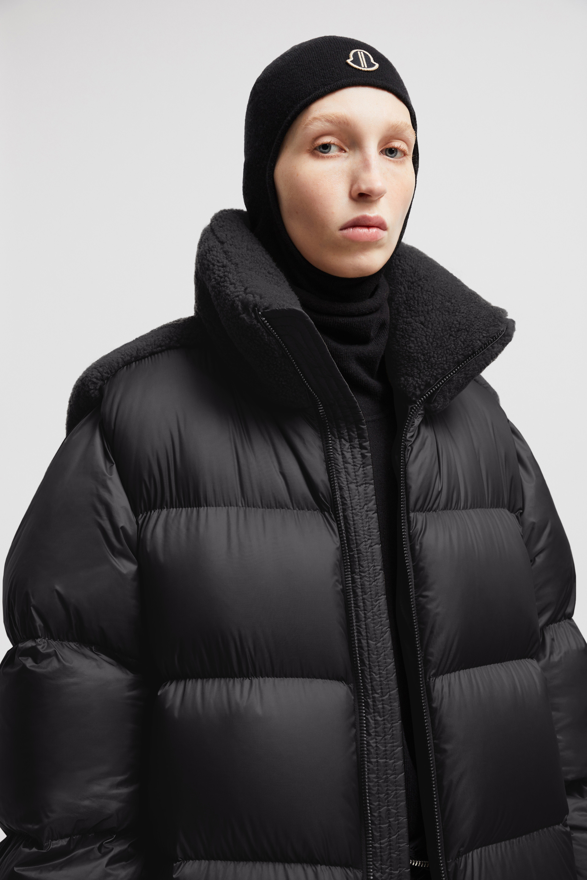 Moncler + Rick Owens Cyclopic Shearling Short Down Jacket Size : 00