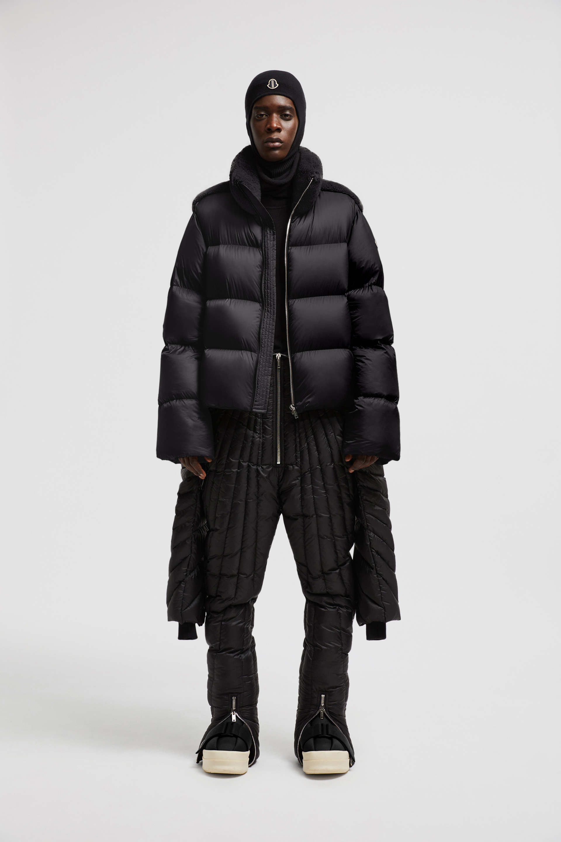 Moncler + Rick Owens Cyclopic Shearling Short Down Jacket Size : 00