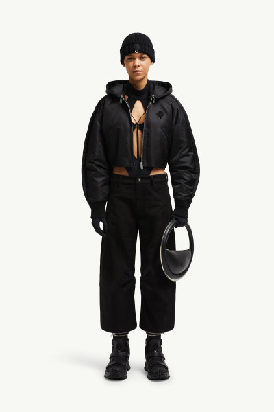 関税送料込み MONCLER X WILLOW SMITH MALEK ダウンジャケット ブラック Moncler x Willow Smith フーディー : 向けの Genius