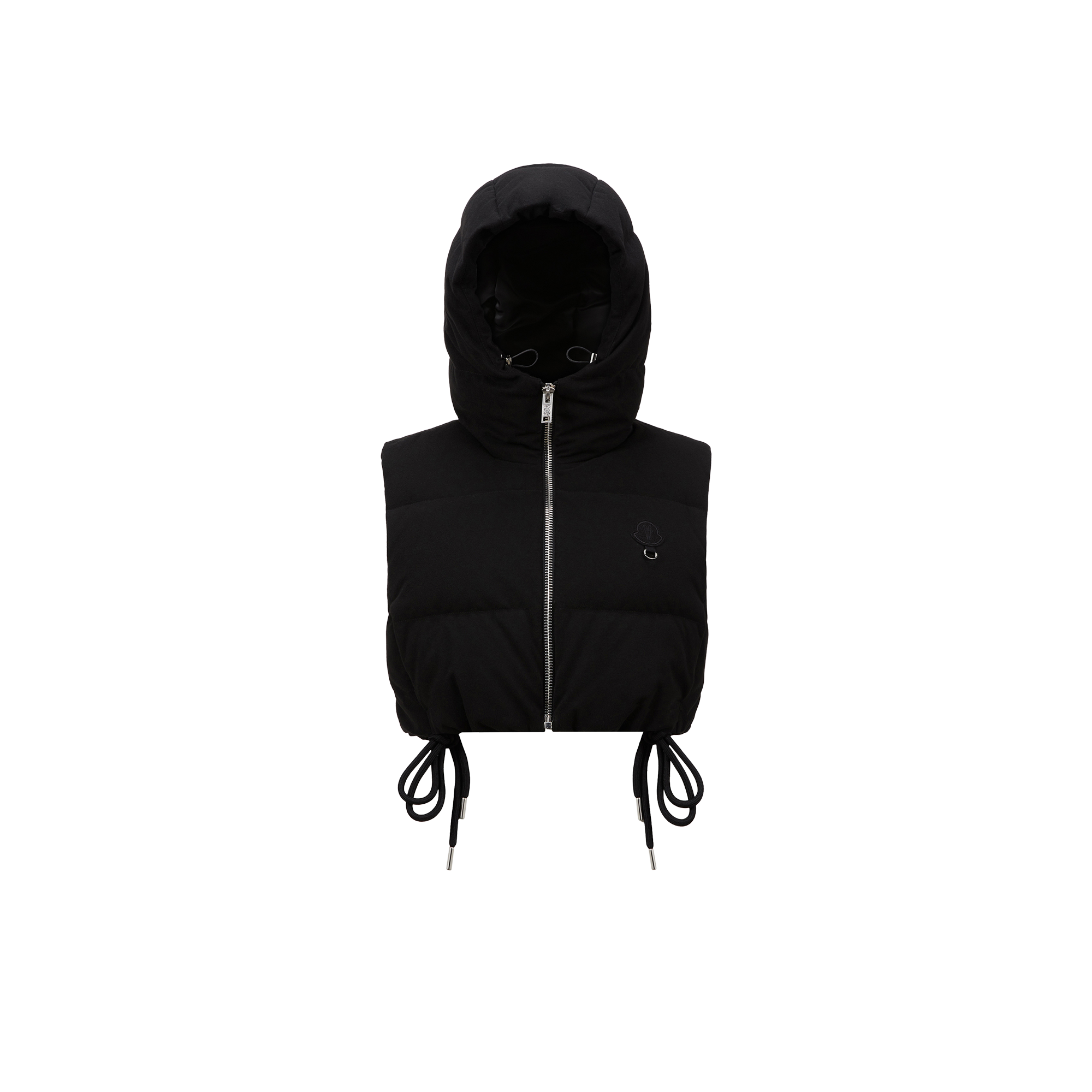 Moncler X Willow Smith Alexi Hooded Down Vest Black In Black