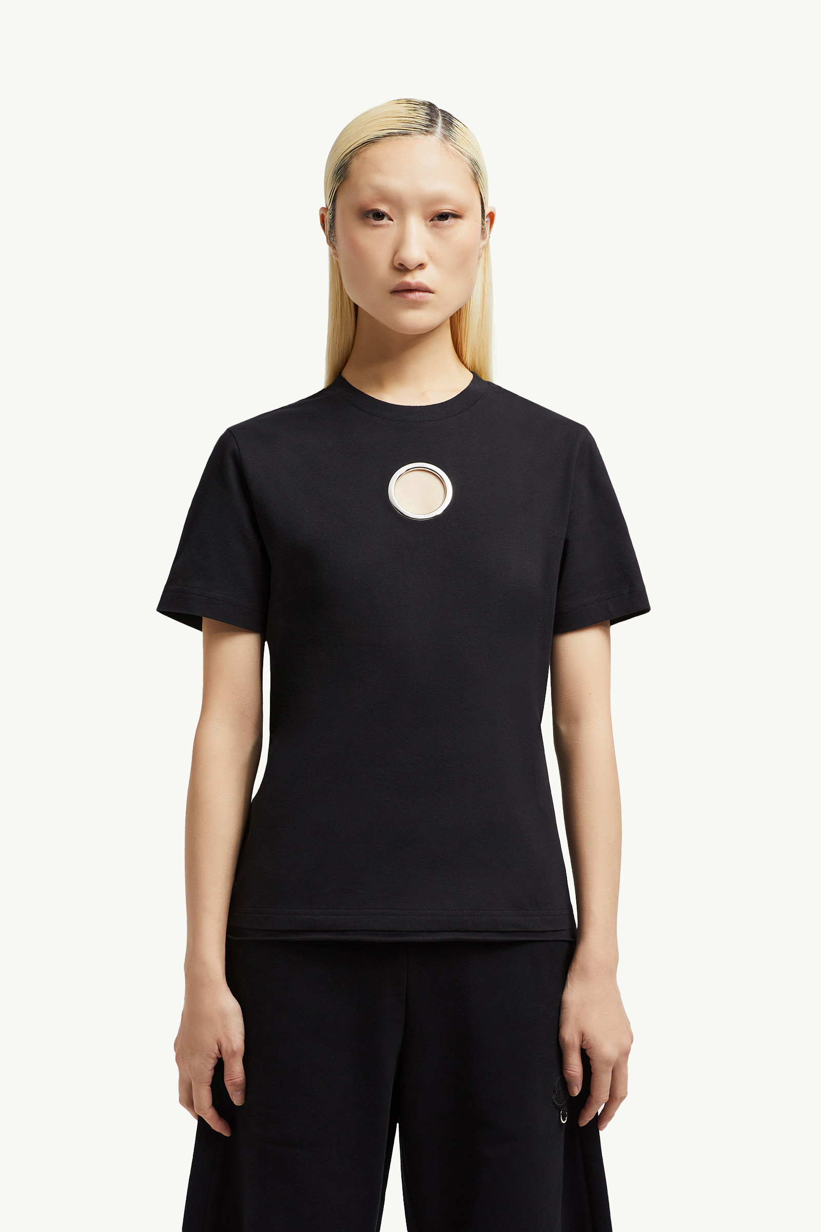 【MONCLER】ウィロー・スミス歌詞入りコットン半袖Tシャツ/black ブラック Moncler x Willow Smith Tシャツ : 向けの Genius