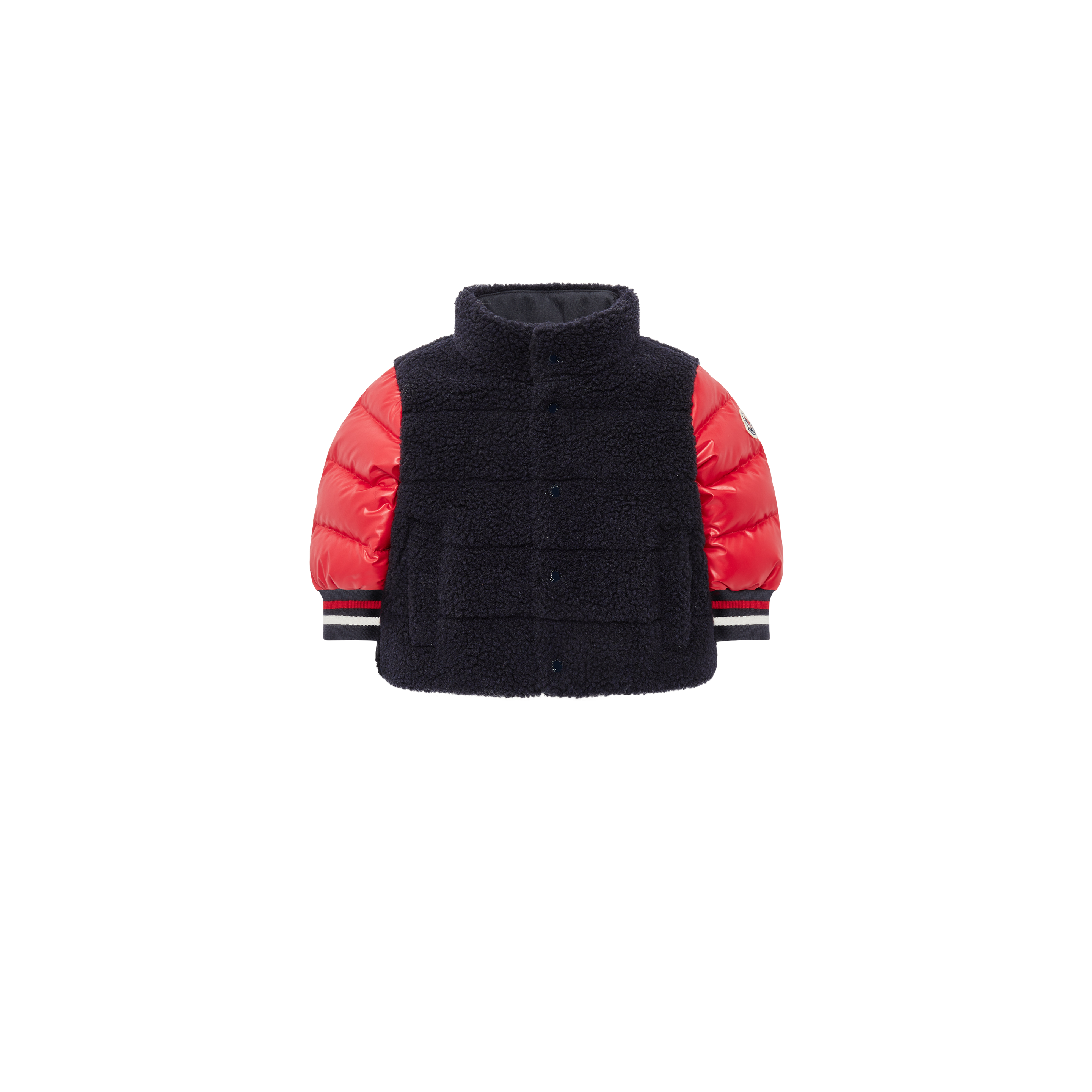 Shop Moncler Doudoune Tyler En Teddy In Blue