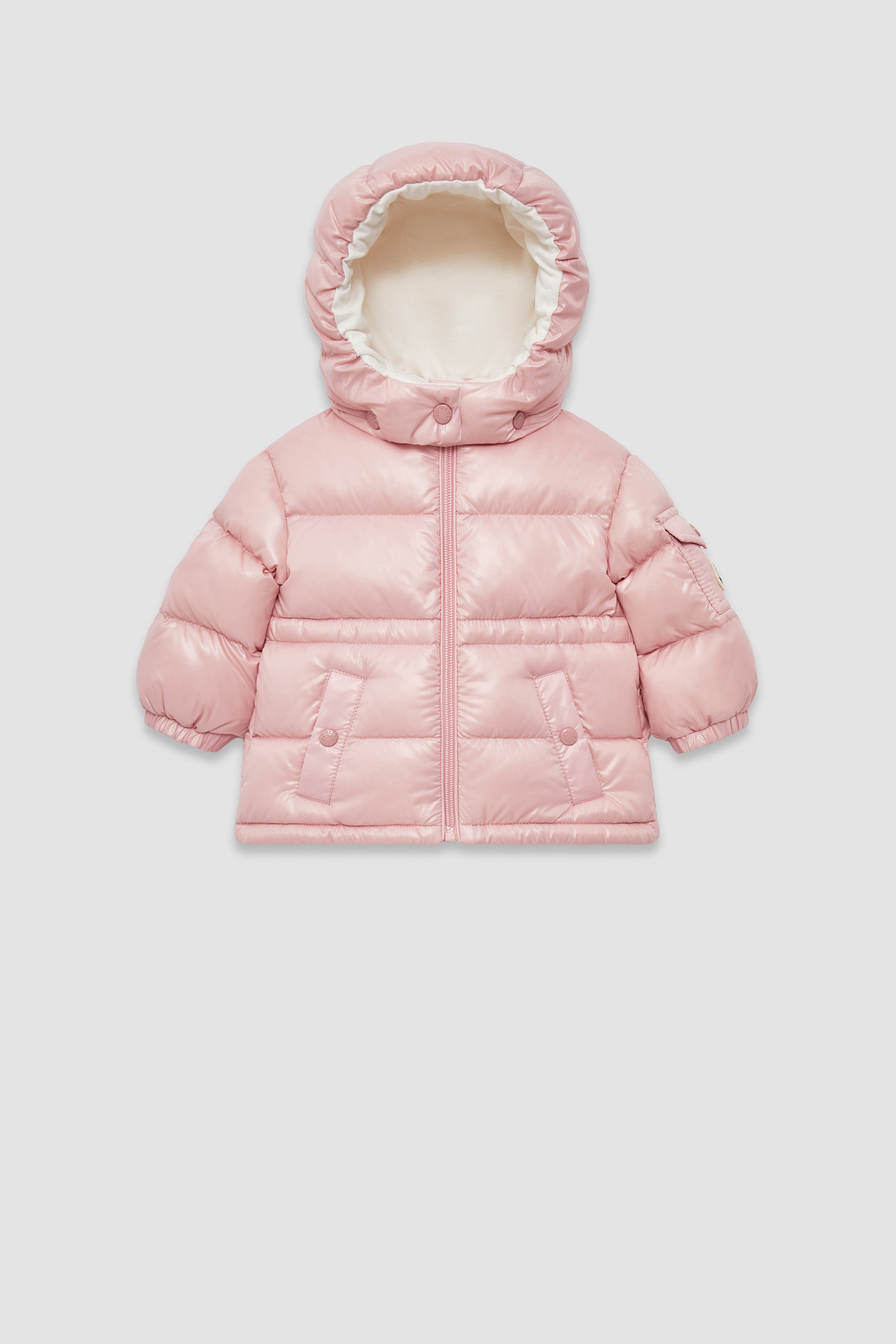 Kids pink moncler coat on sale