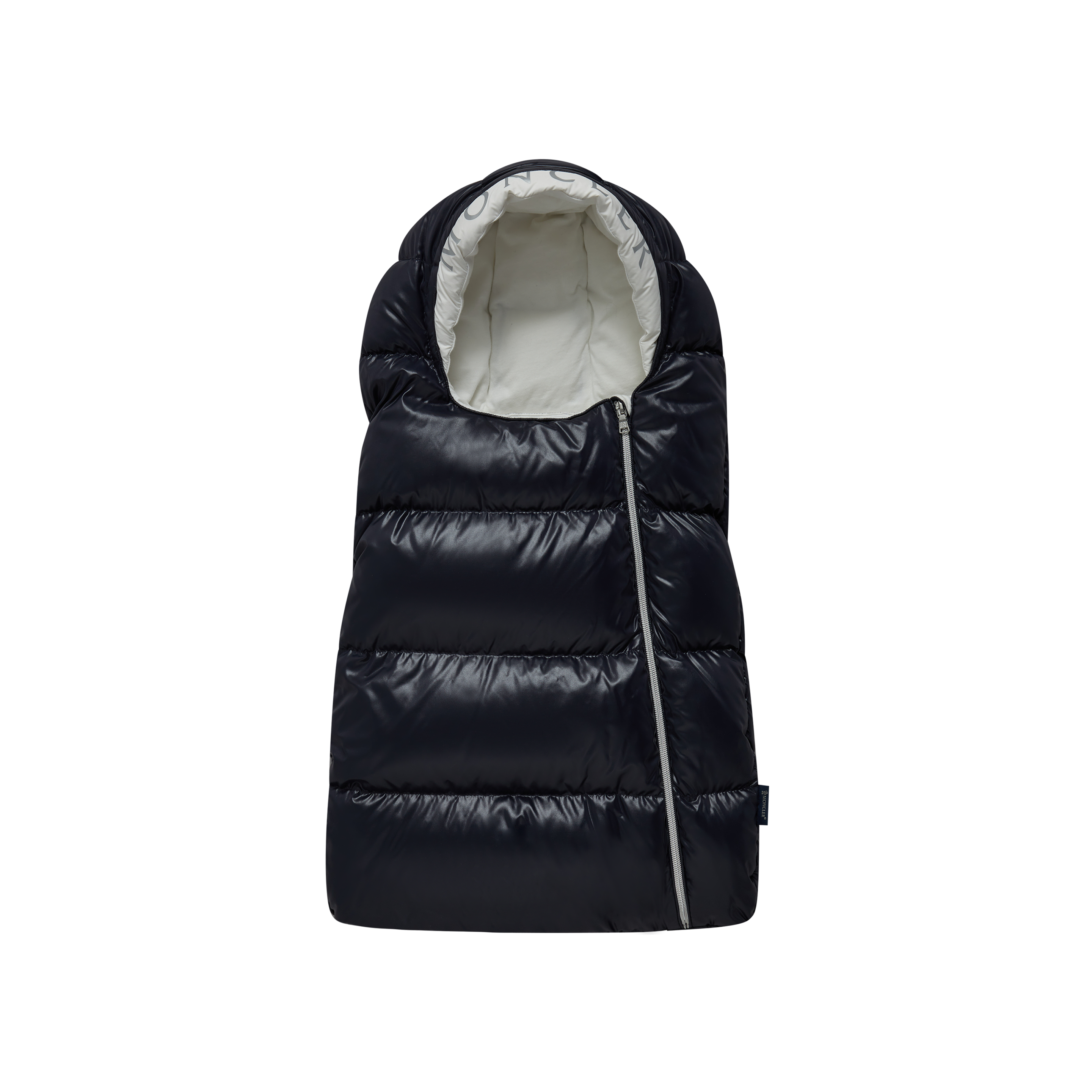 Shop Moncler Down-filled Baby Nest, Girl, Blue, Size: 6/9m