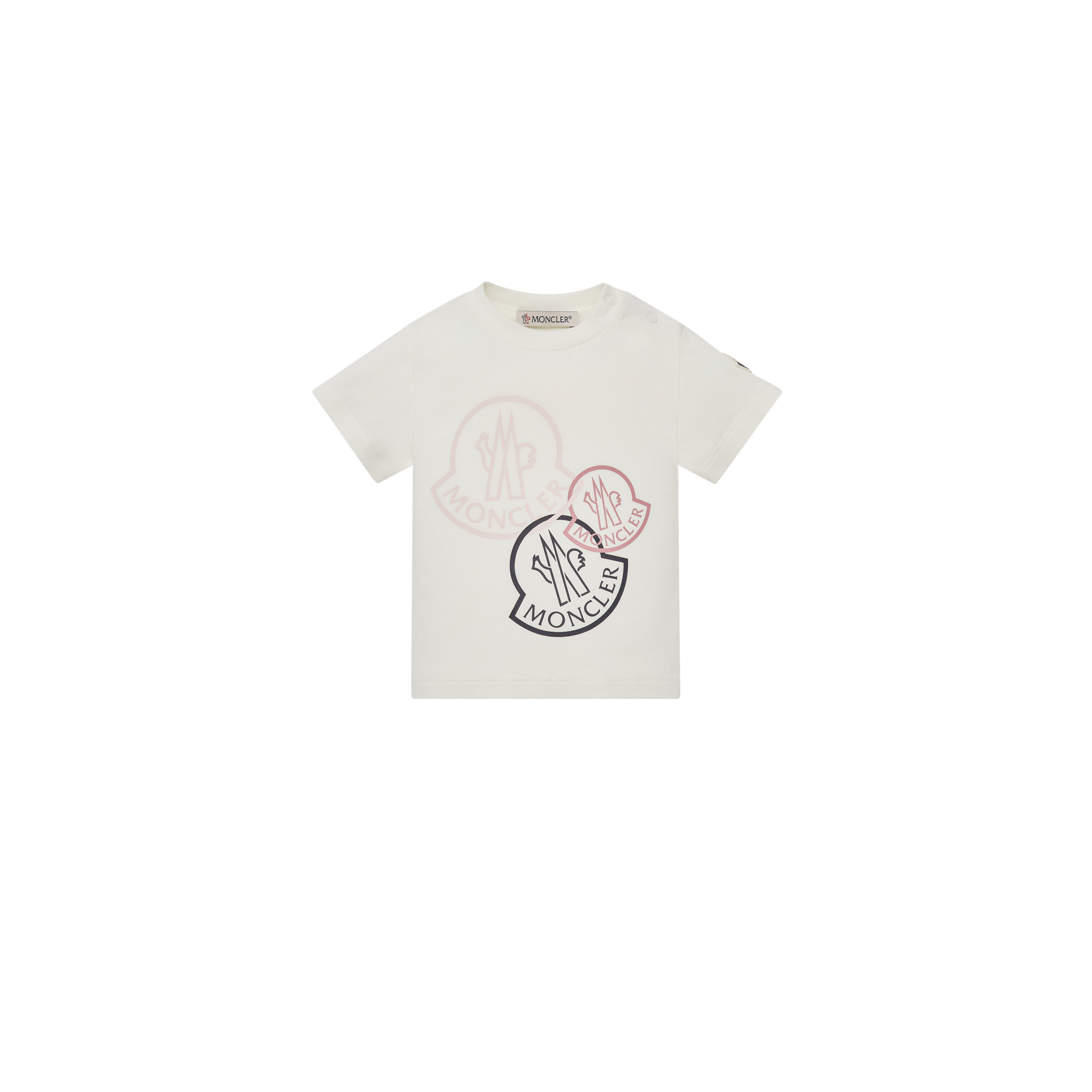 MONCLER ENFANT Logo Motif T-Shirt, Girl, White, Size: 18/24M