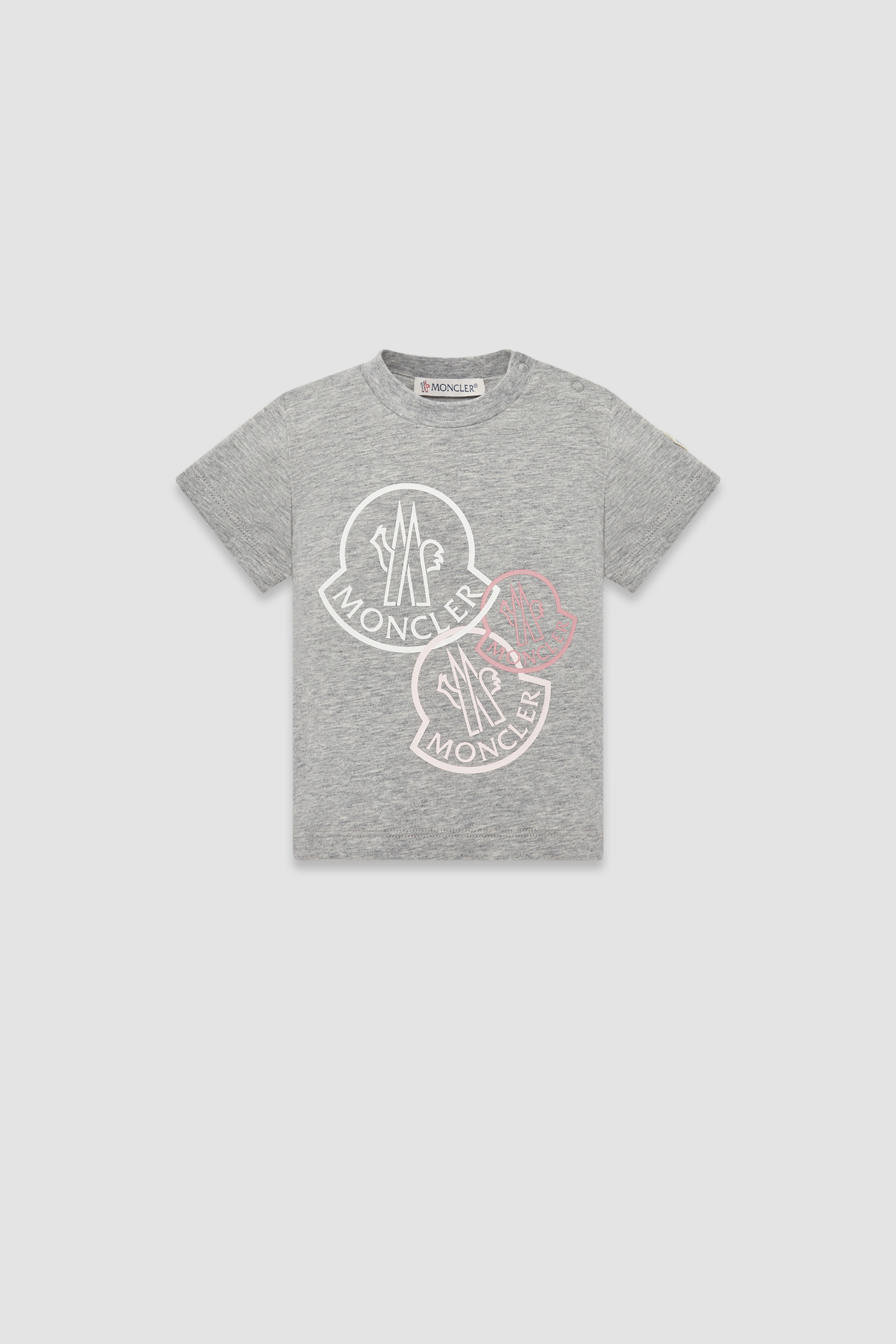 Grey Logo Motif Cotton T-Shirt - Clothing for Children Grey Logo Motif Cotton T-Shirt - Clothing for Children