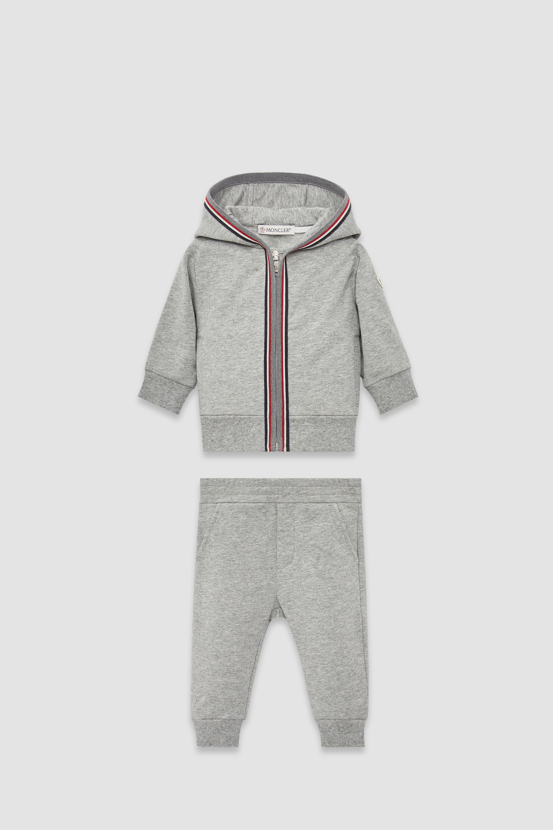 Gray Tricolour Tracksuit Clothing for Children Moncler IT