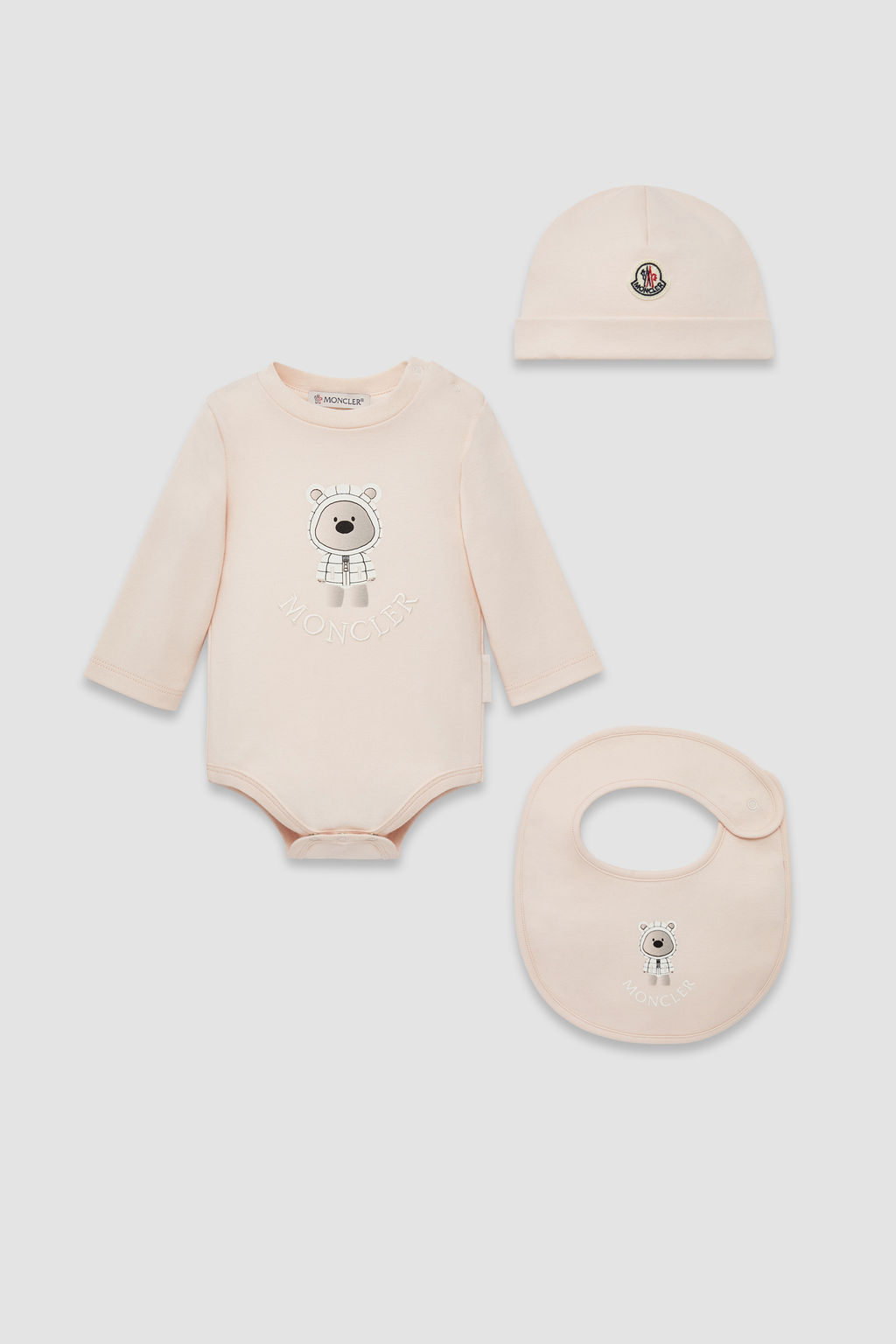 Moncler Baby Girls Set In Light Pink 1
