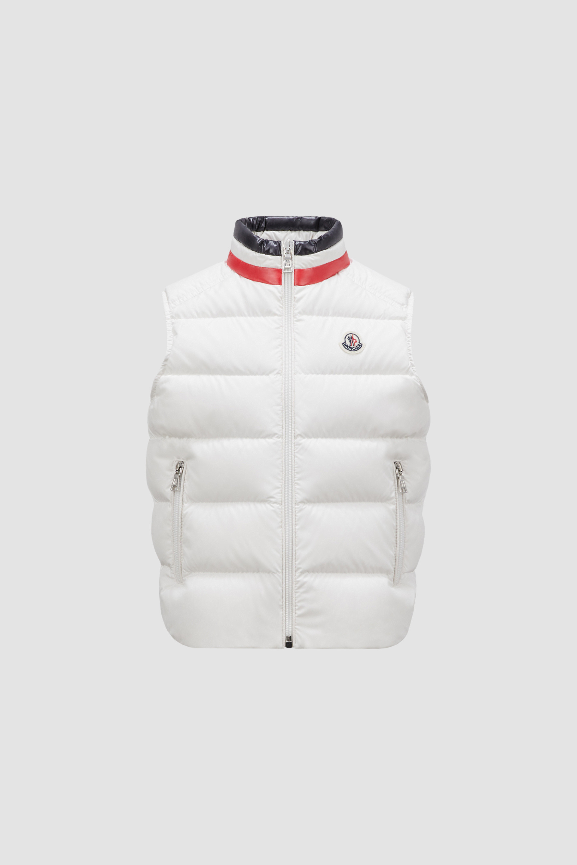 Moncler white gilet hotsell