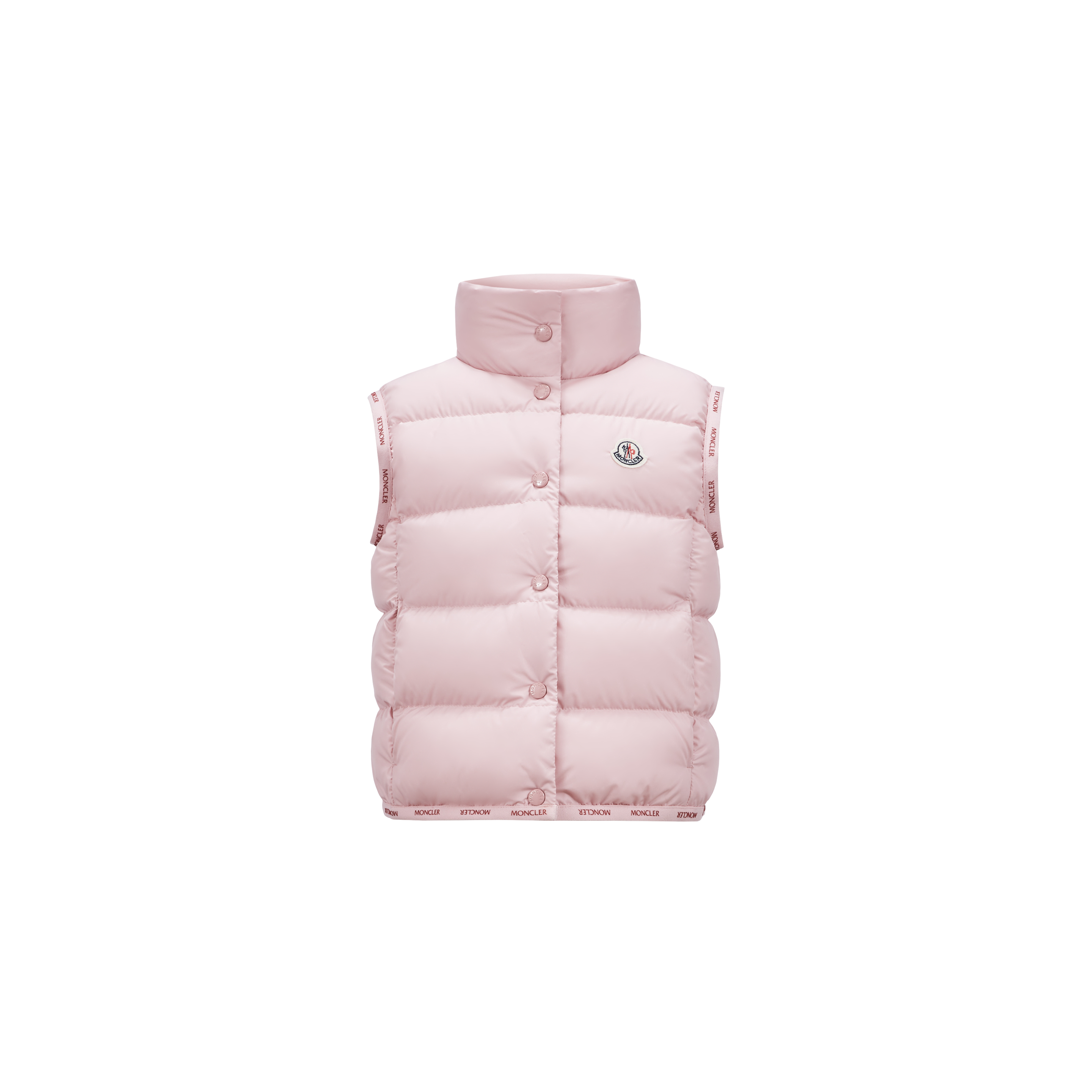 Shop Moncler Doudoune Sans Manches Badia In Pink