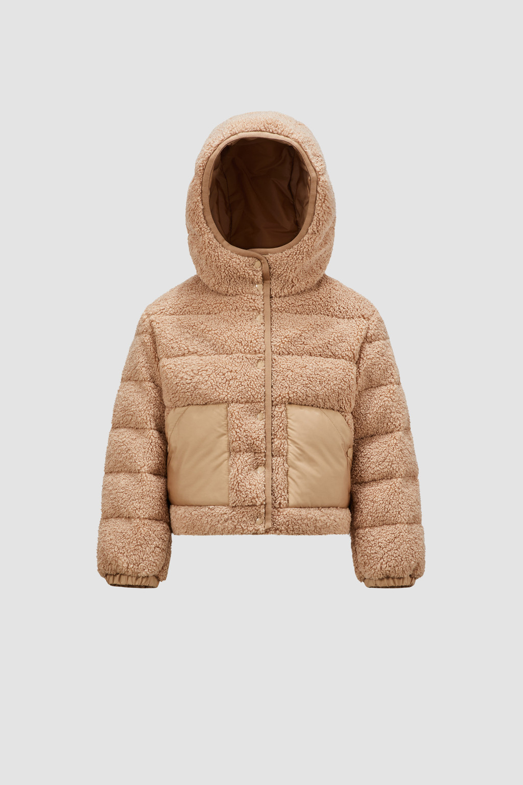 Veste D'hiver Montgomery Pour Bébé Fille - Motif Floral, Capuche, Coupe-vent, Fermeture éclair - Marron