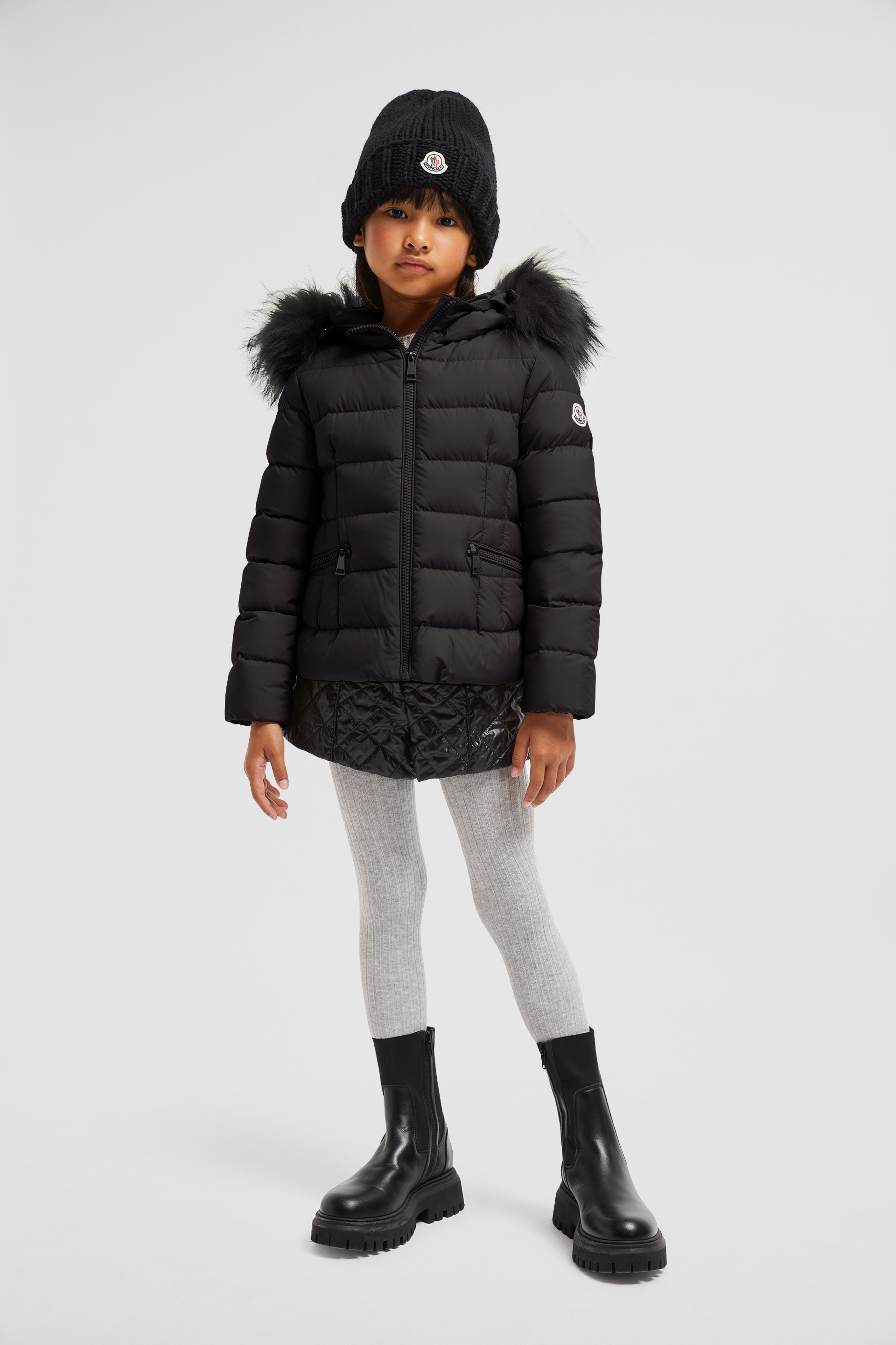 Black Boedette Down Jacket - Down Jackets & Vests for Children | Moncler US